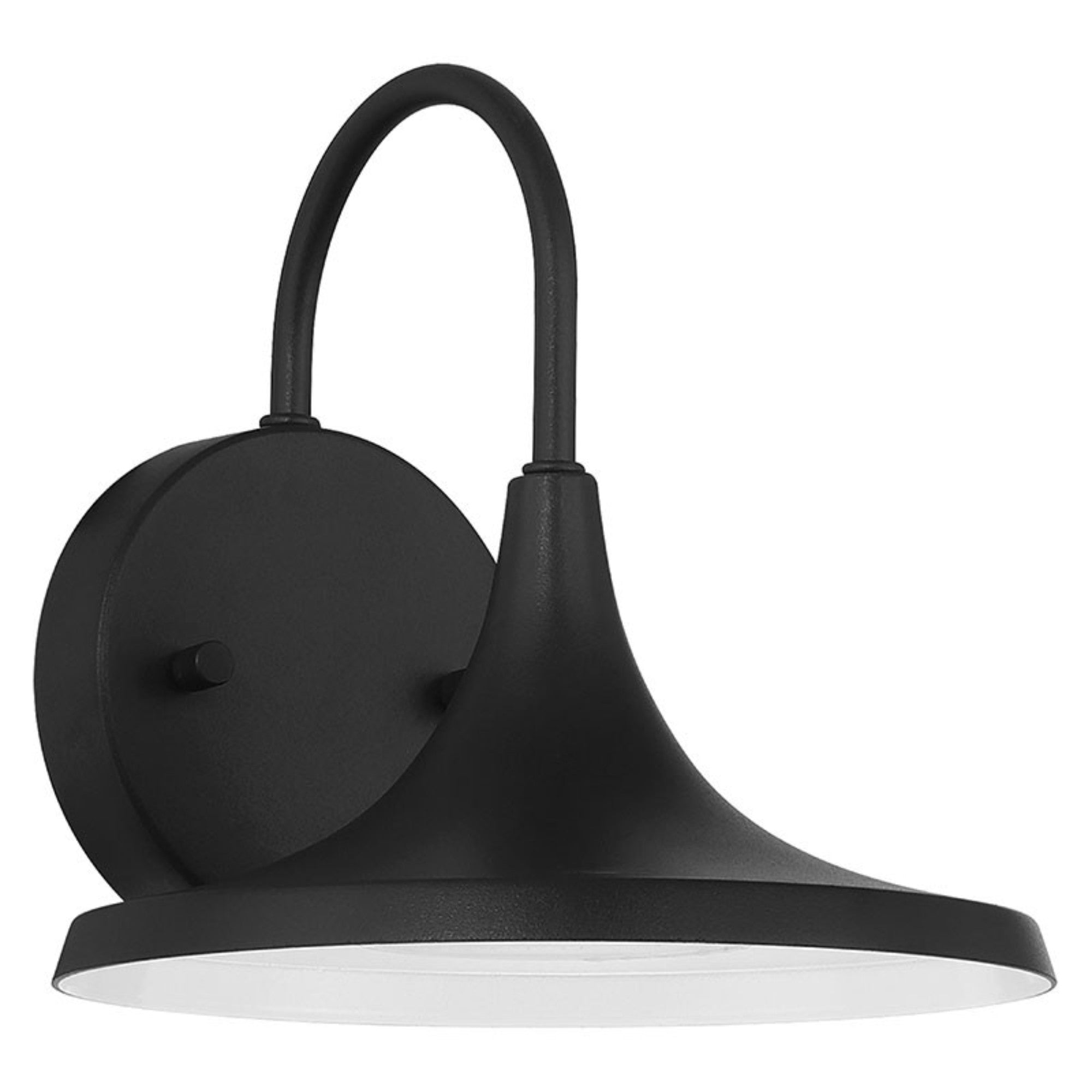 Pella 8" LED Outdoor Wall Sconce, Black Finish - Bees Lighting