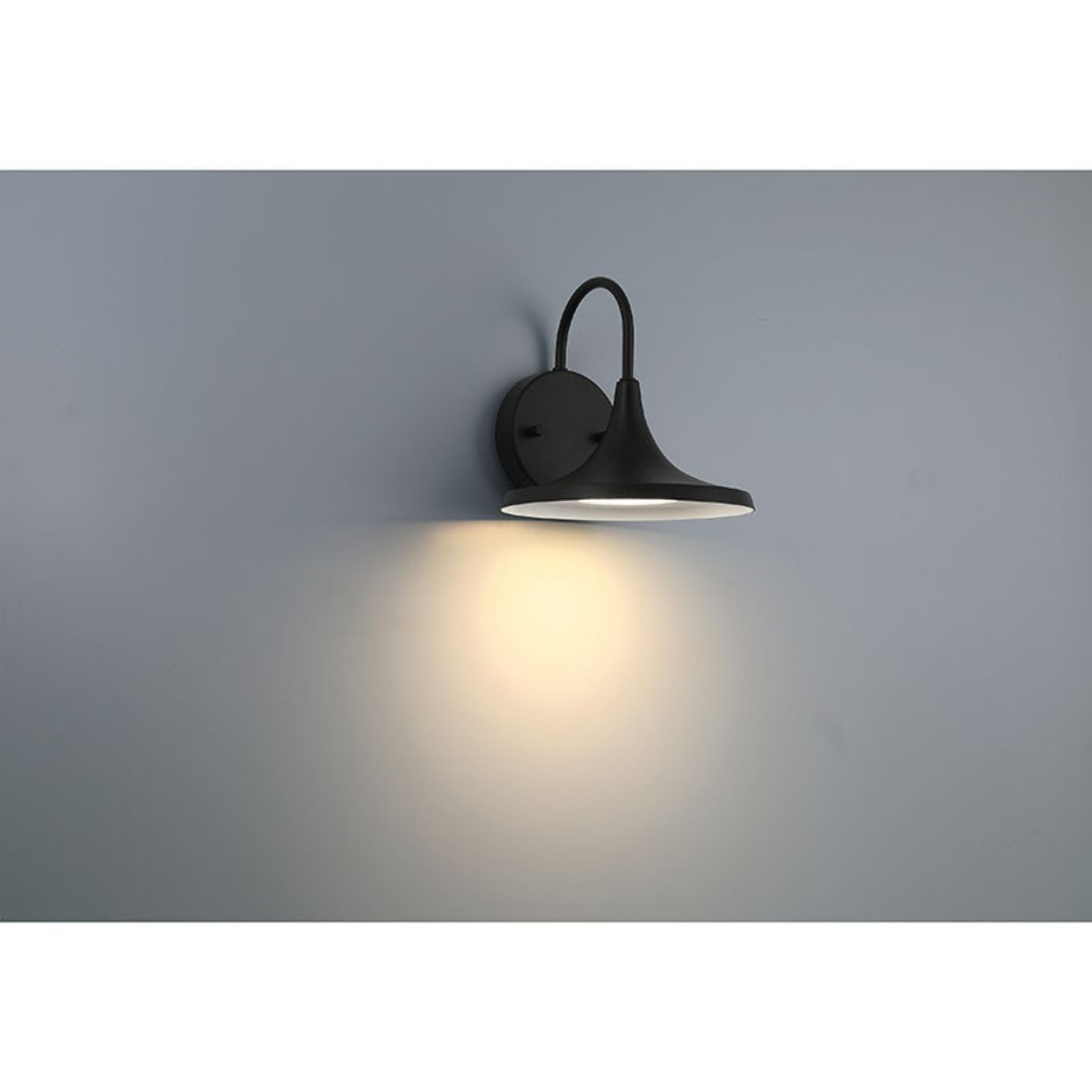 Pella 8" LED Outdoor Wall Sconce, Black Finish - Bees Lighting