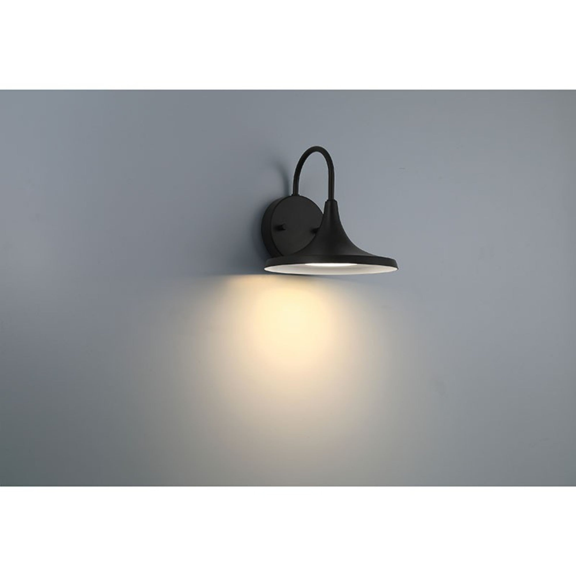 Pella 8" LED Outdoor Wall Sconce, Black Finish - Bees Lighting
