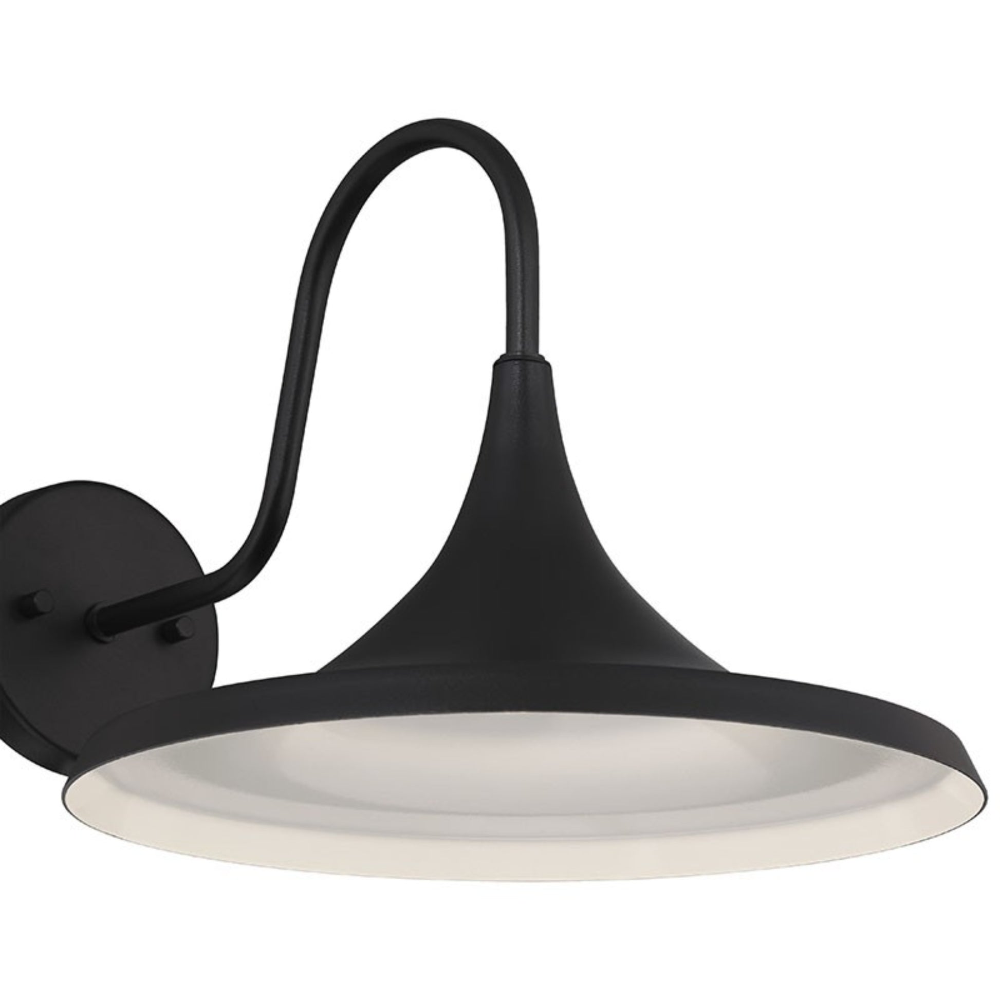 Pella 13" LED Outdoor Wall Sconce, Black Finish - Bees Lighting