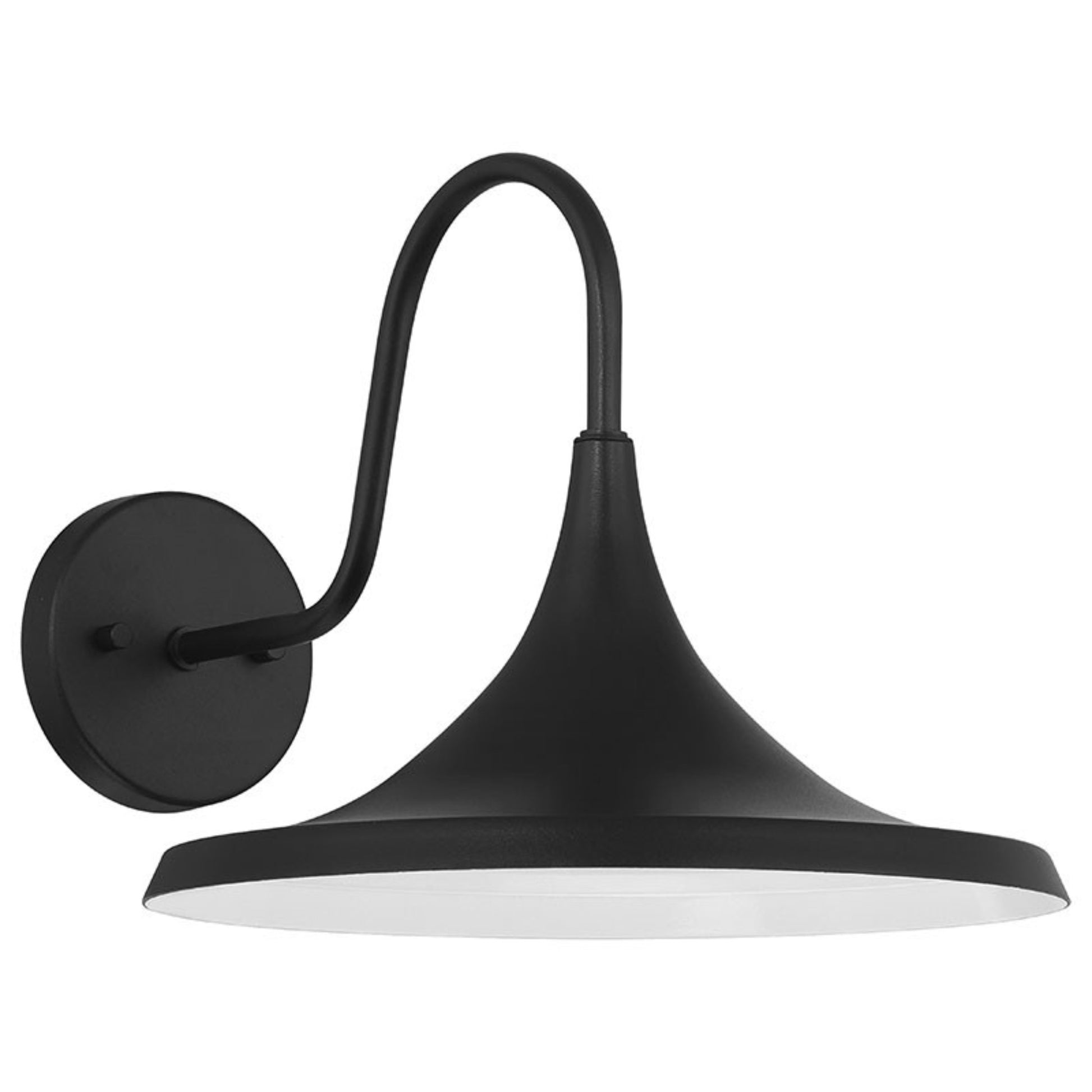 Pella 13" LED Outdoor Wall Sconce, Black Finish - Bees Lighting