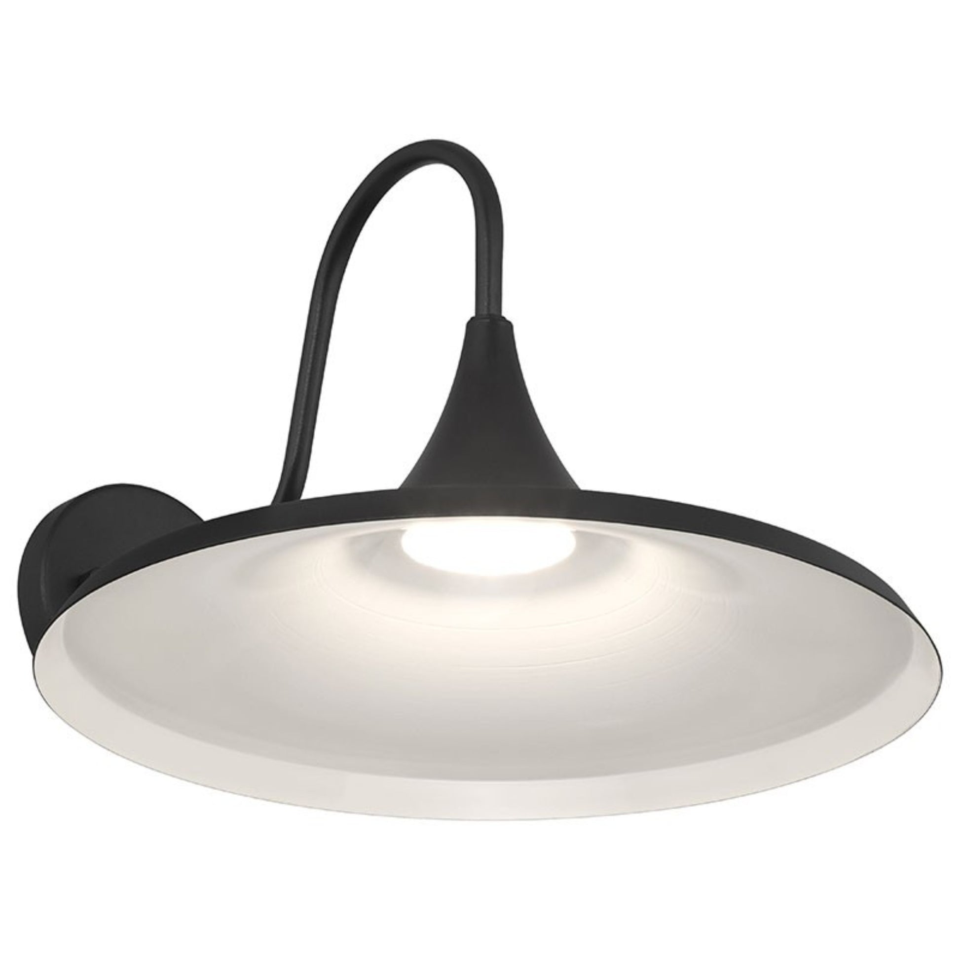 Pella 17" LED Outdoor Wall Sconce, Black Finish - Bees Lighting