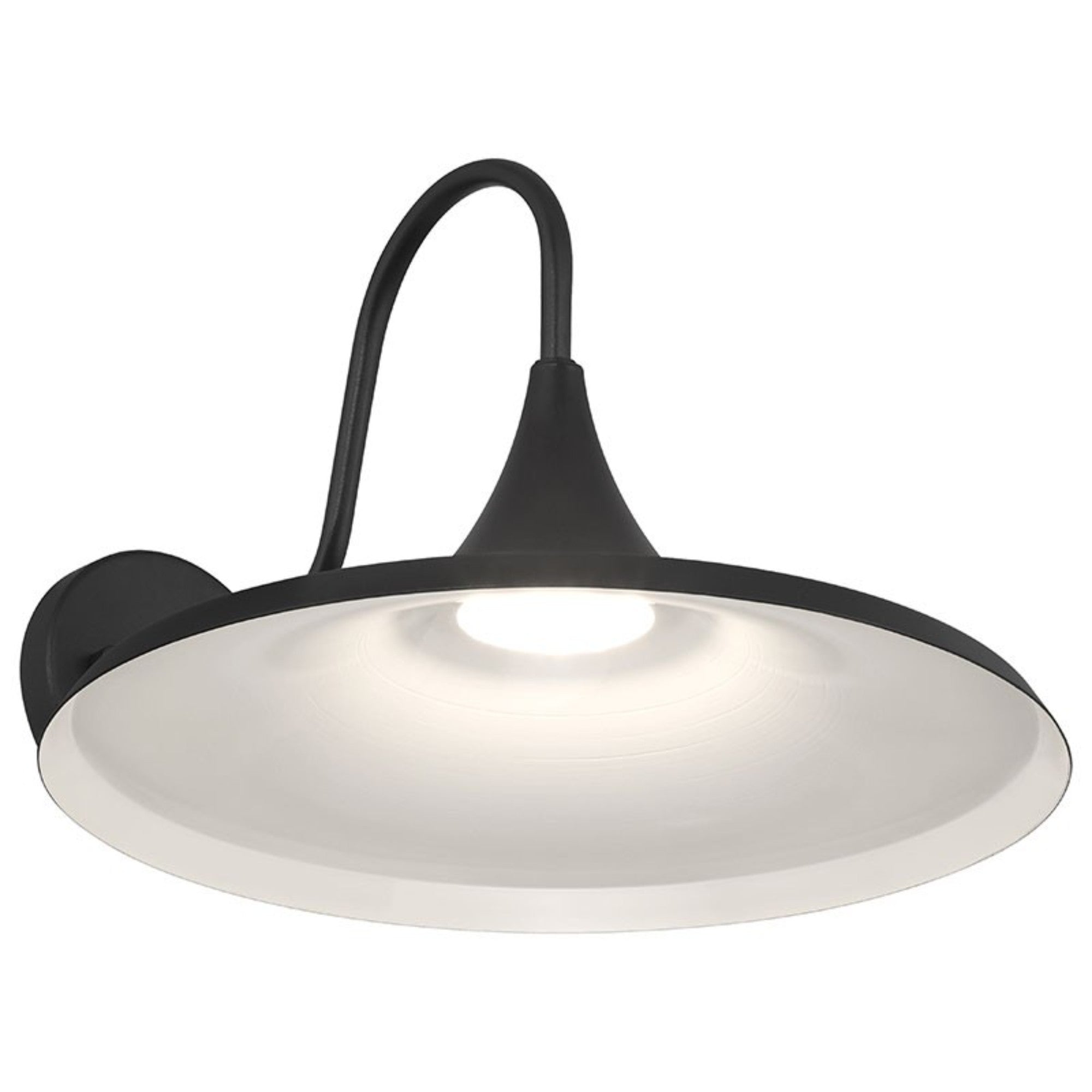 Pella 17" LED Outdoor Wall Sconce, Black Finish - Bees Lighting
