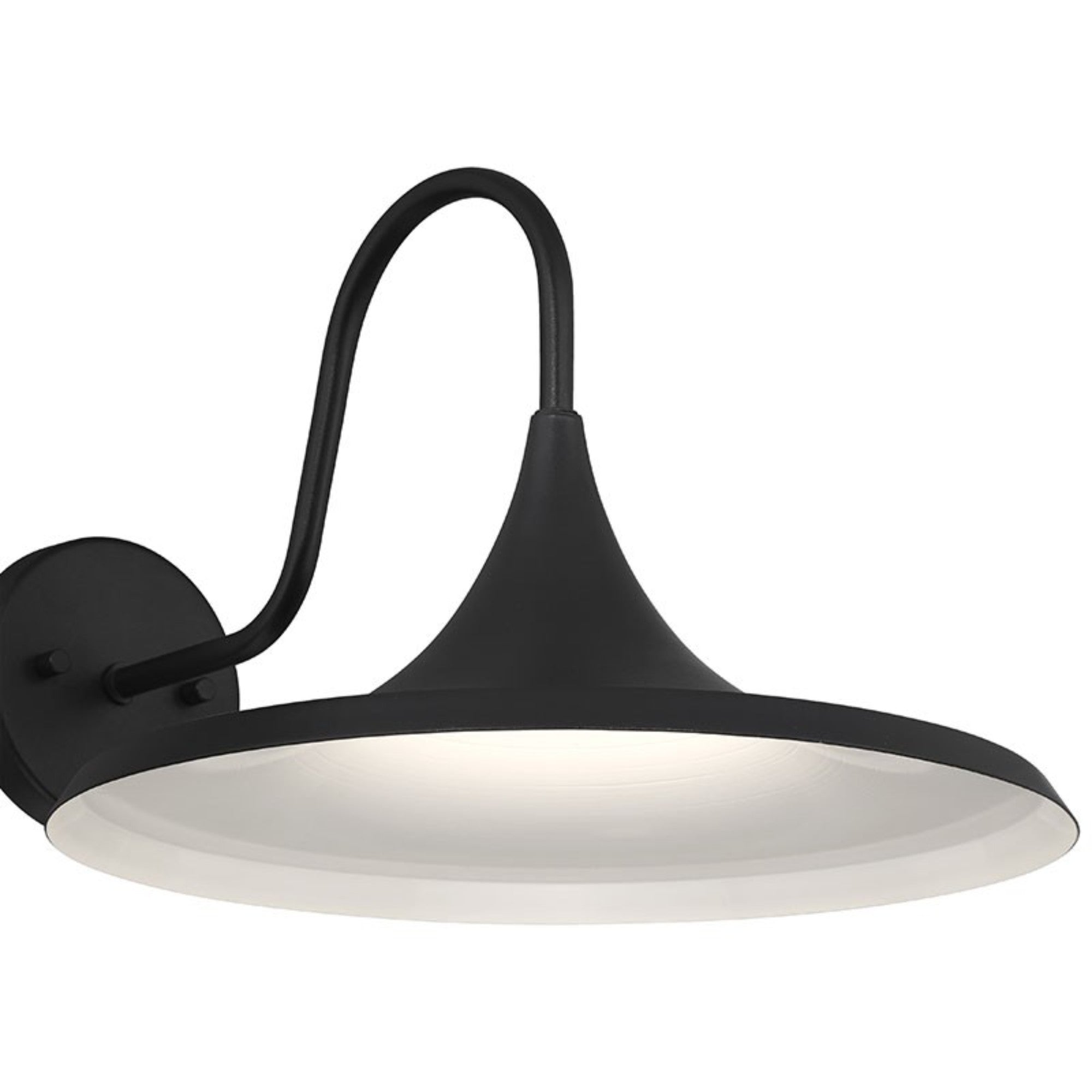 Pella 17" LED Outdoor Wall Sconce, Black Finish - Bees Lighting