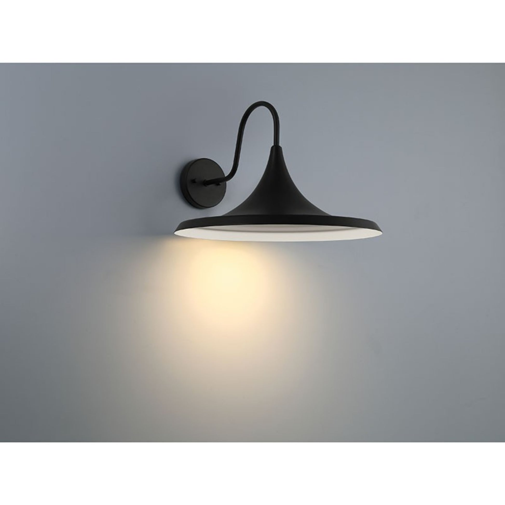 Pella 17" LED Outdoor Wall Sconce, Black Finish - Bees Lighting