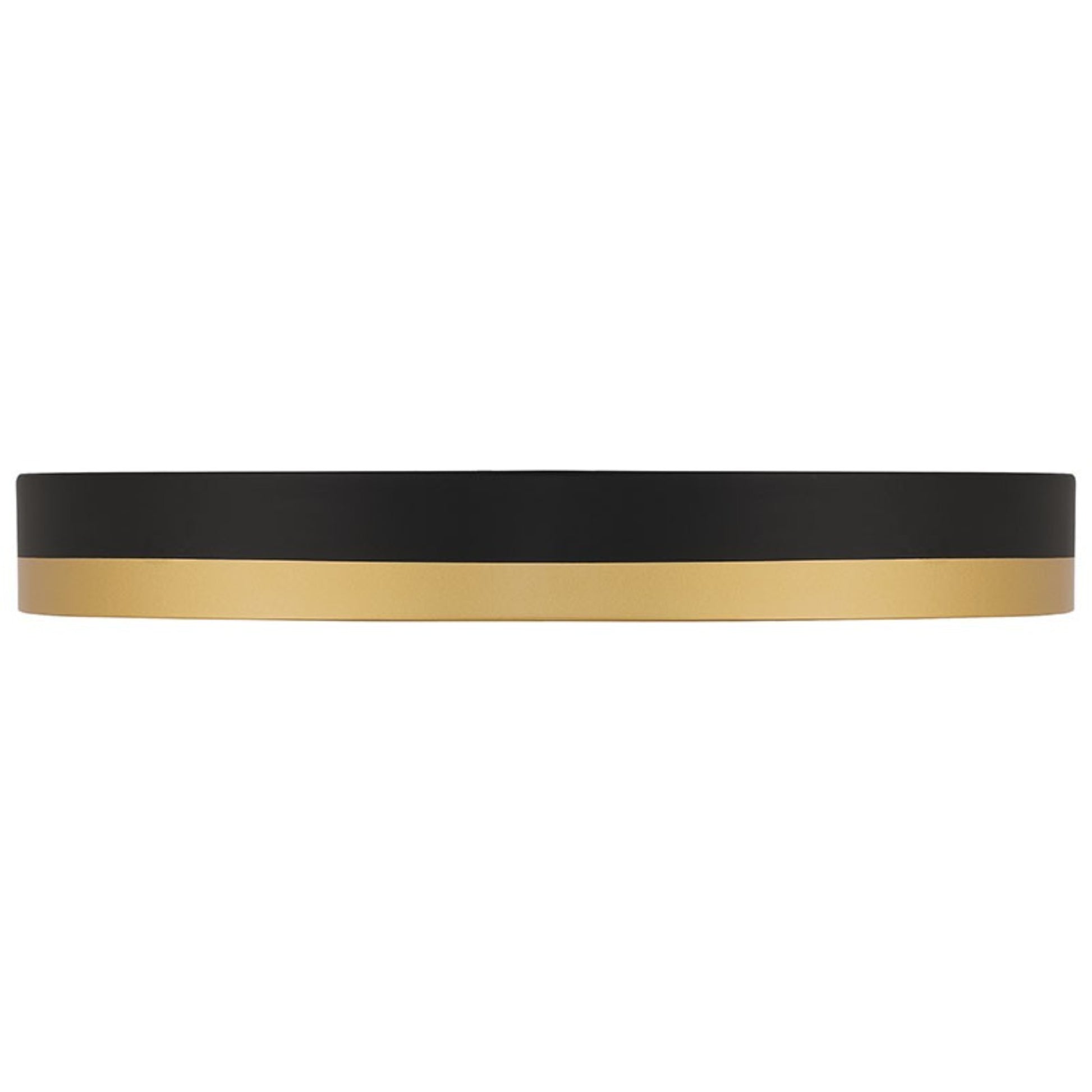 Coco 15" LED Flush Mount, Black / Antique Brushed Brass Finish - Bees Lighting