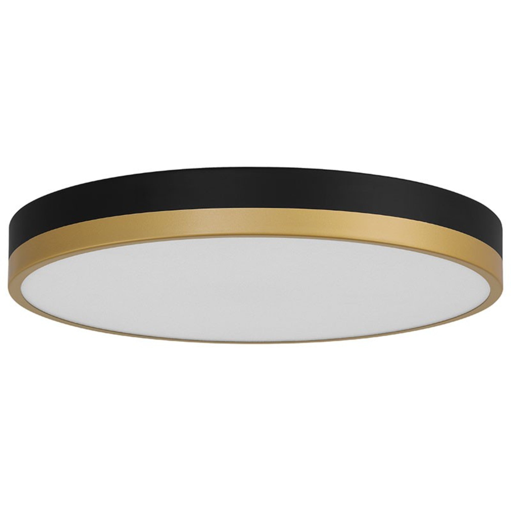 Coco 15" LED Flush Mount, Black / Antique Brushed Brass Finish - Bees Lighting
