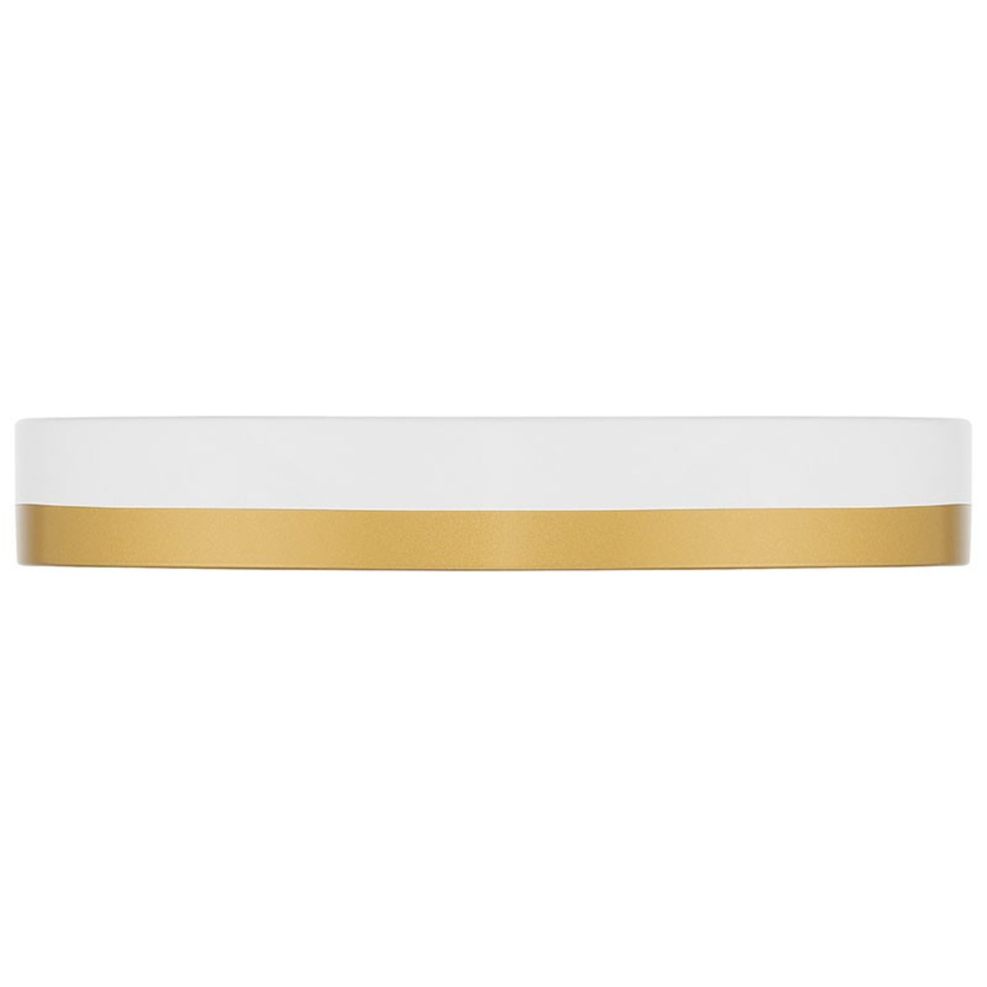 Coco 15" LED Flush Mount, White / Antique Brushed Brass Finish - Bees Lighting
