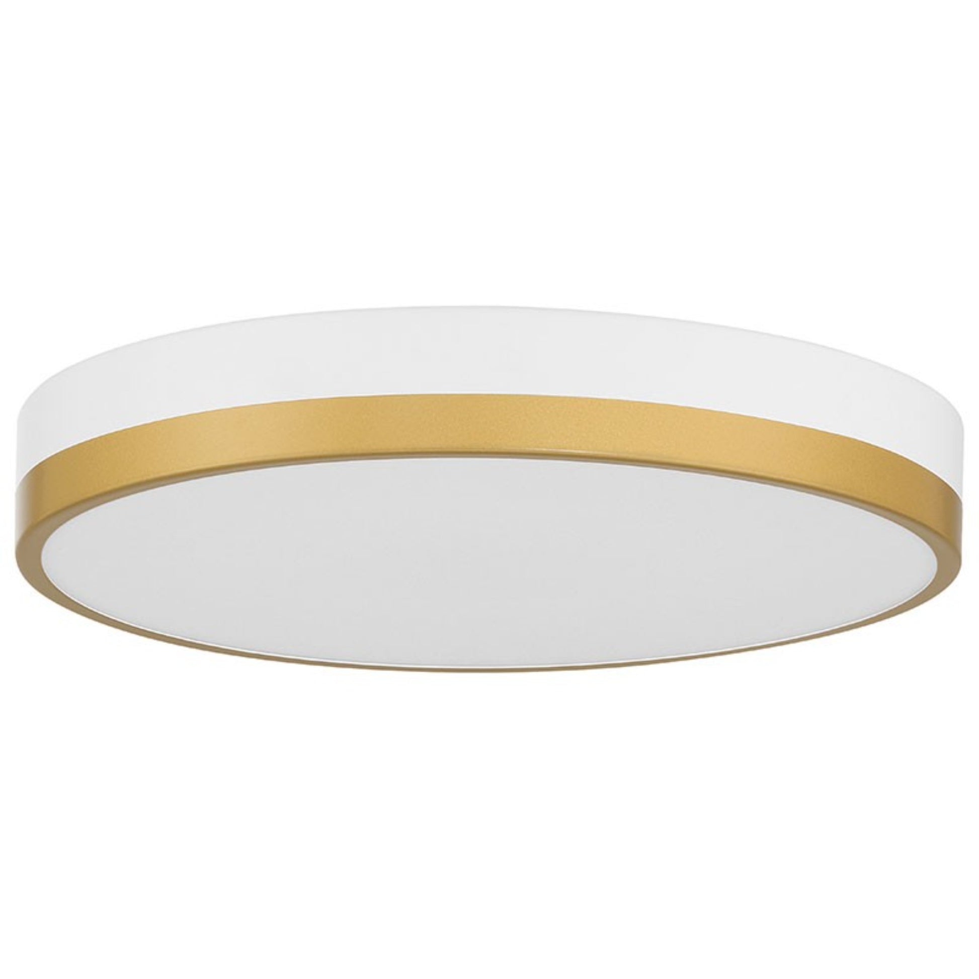 Coco 15" LED Flush Mount, White / Antique Brushed Brass Finish - Bees Lighting