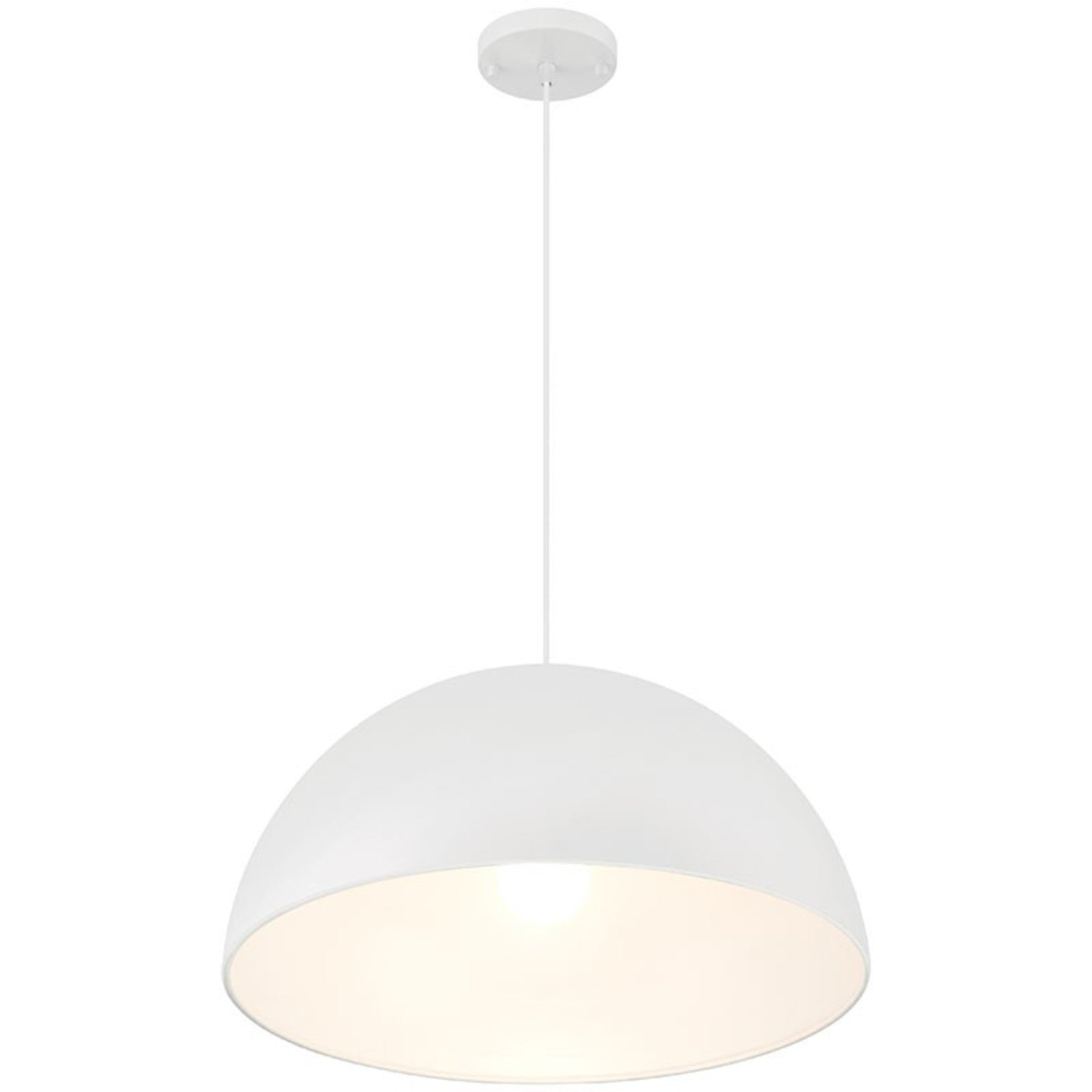 Huck 20" Pendant, Matte White Finish - Bees Lighting