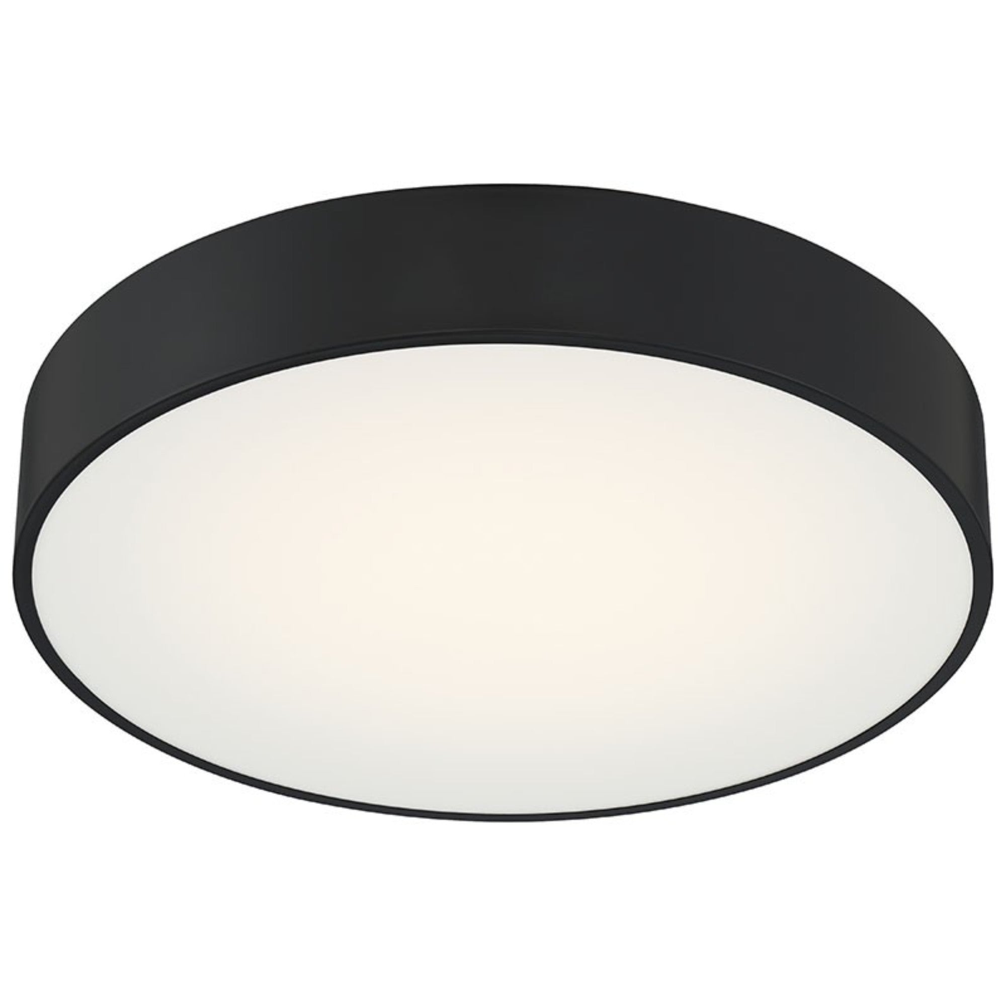 Como 18" LED Flush Mount, Black Finish
