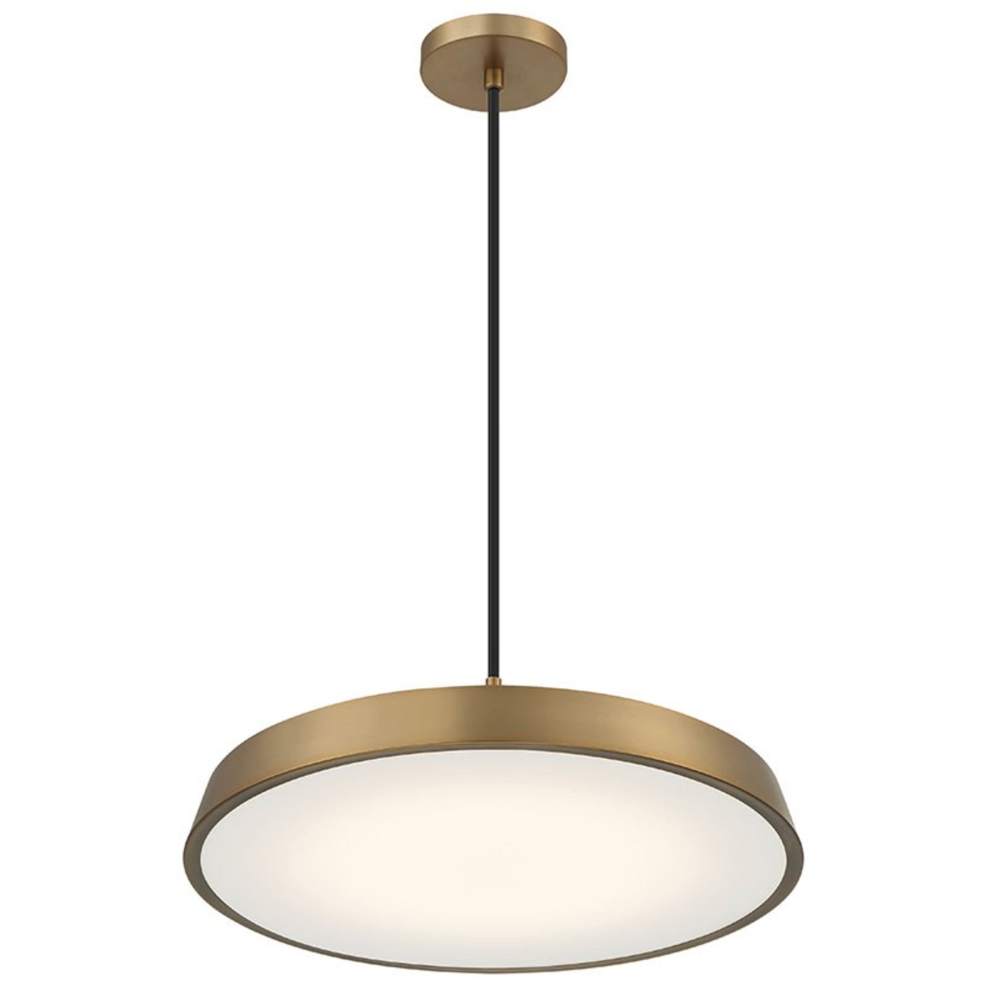 Tallinn 18" LED Pendant, Brushed Gold Finish - Bees Lighting
