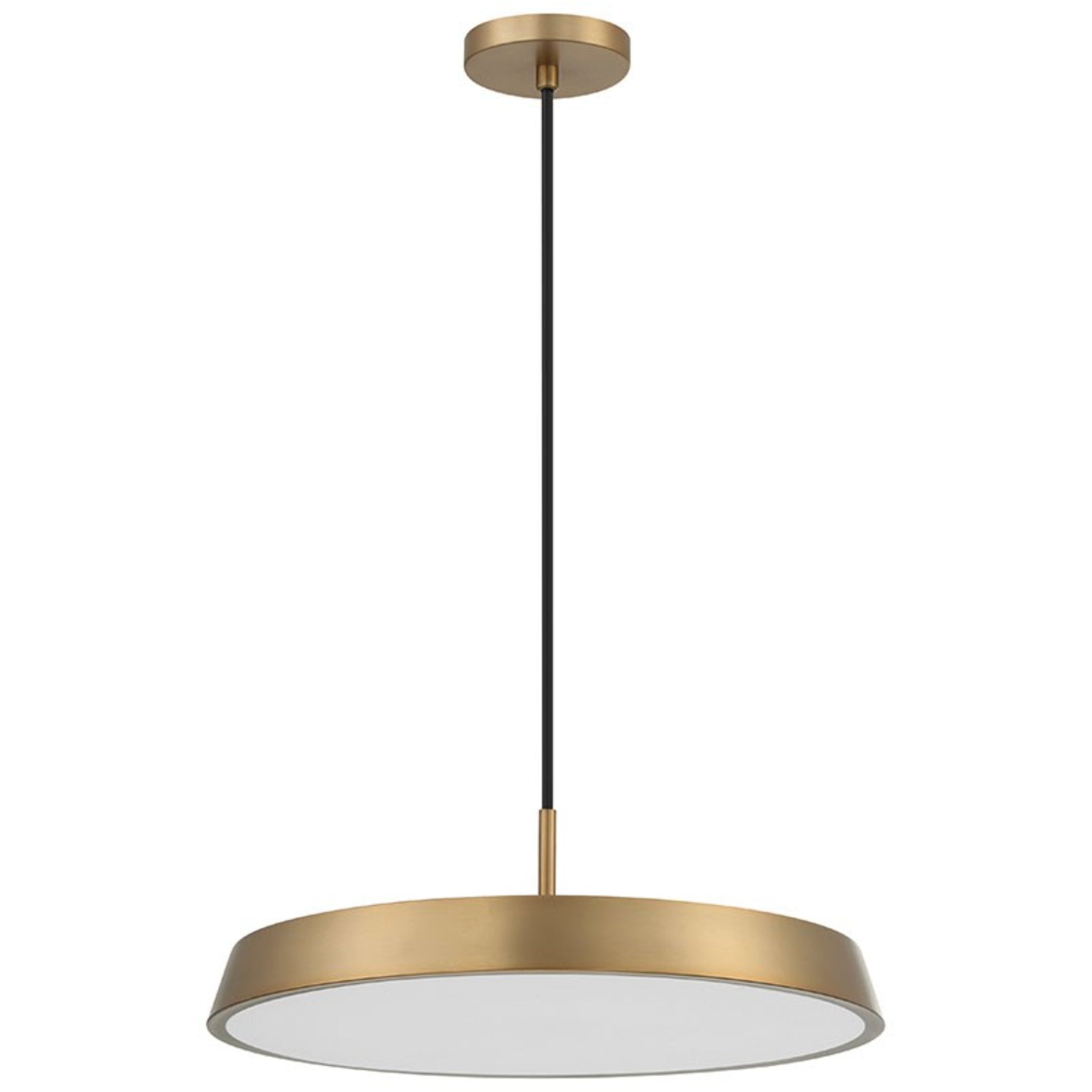 Tallinn 18" LED Pendant, Brushed Gold Finish - Bees Lighting