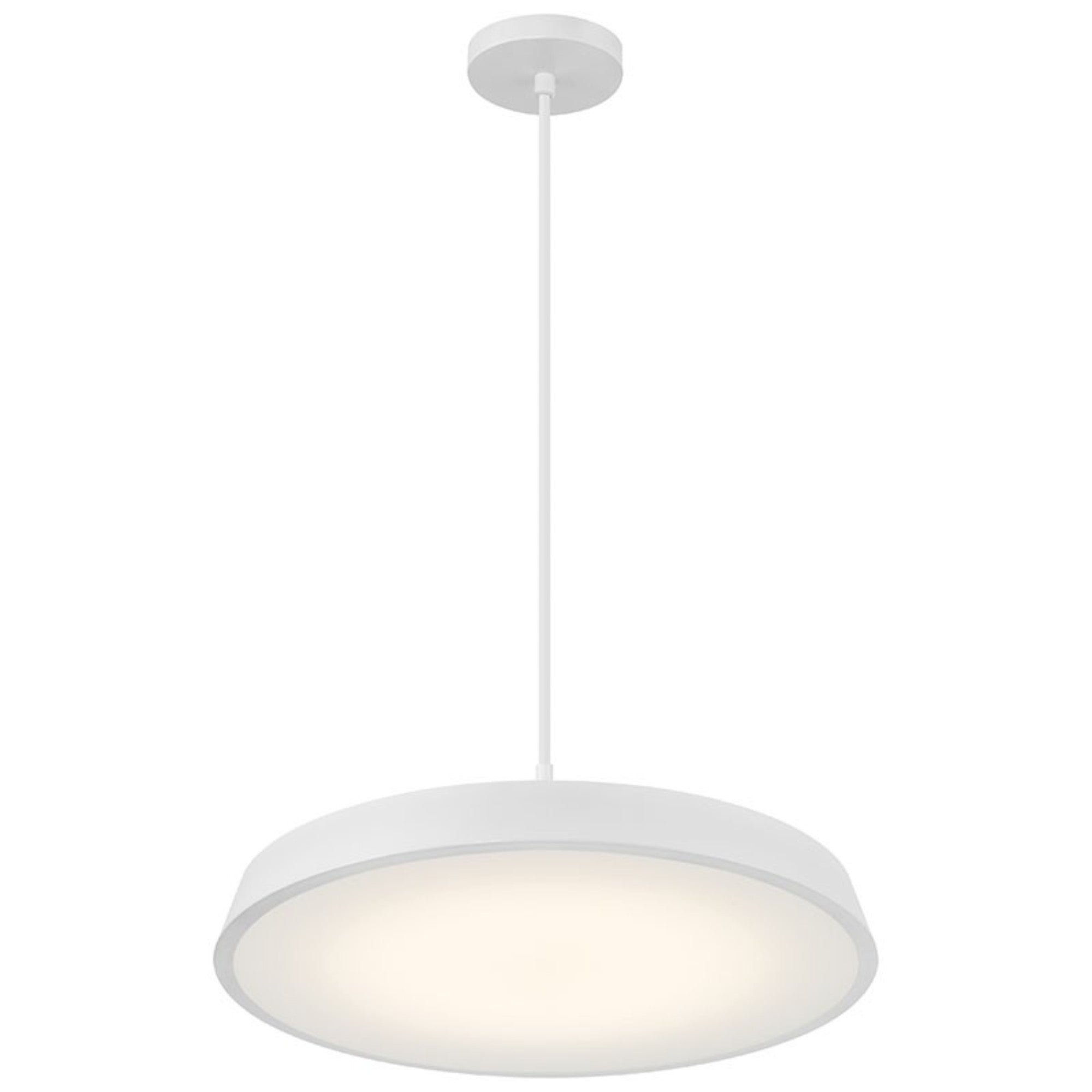 Tallinn 18" LED Pendant, Matte White Finish - Bees Lighting
