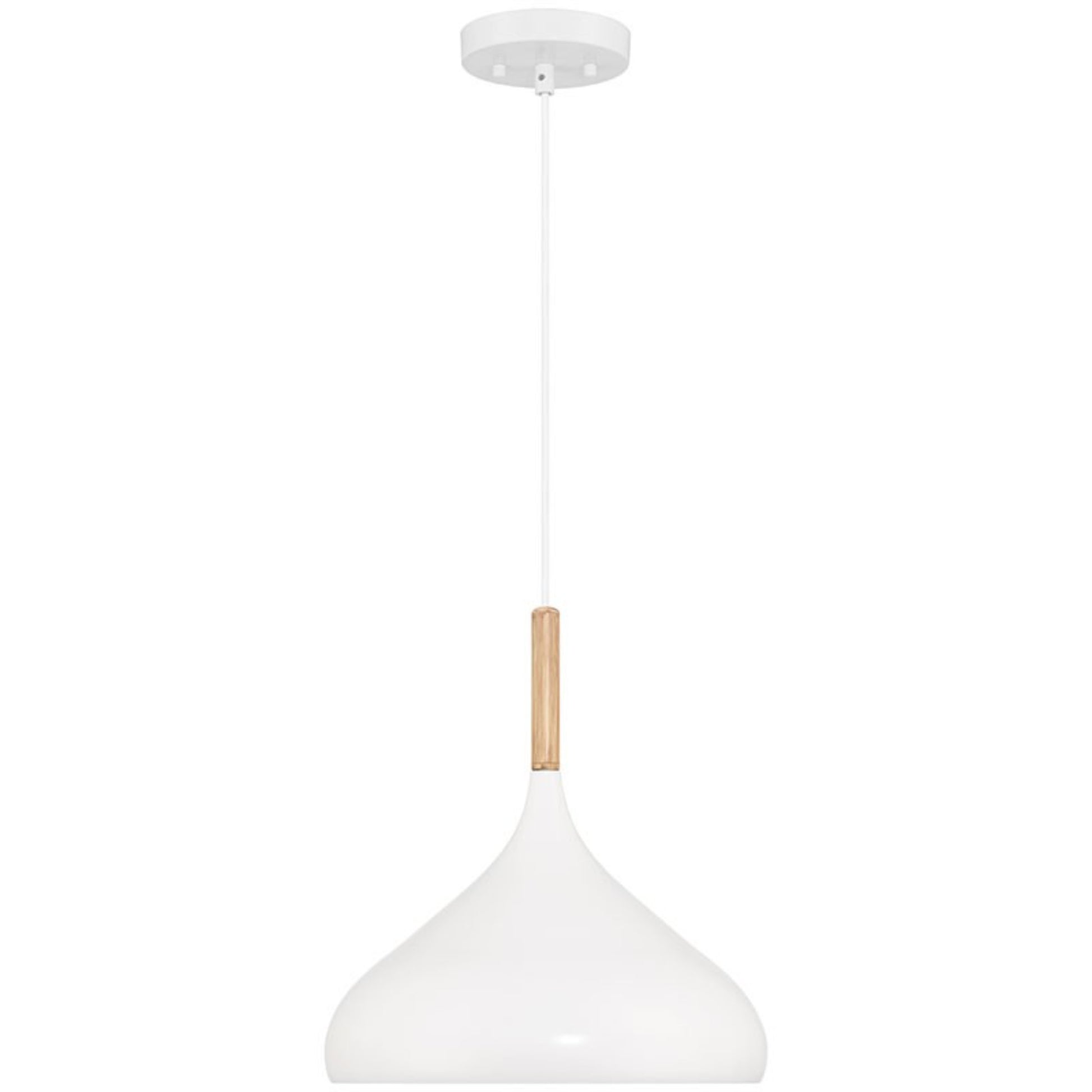 Olivia 14" Pendant, White Finish - Bees Lighting