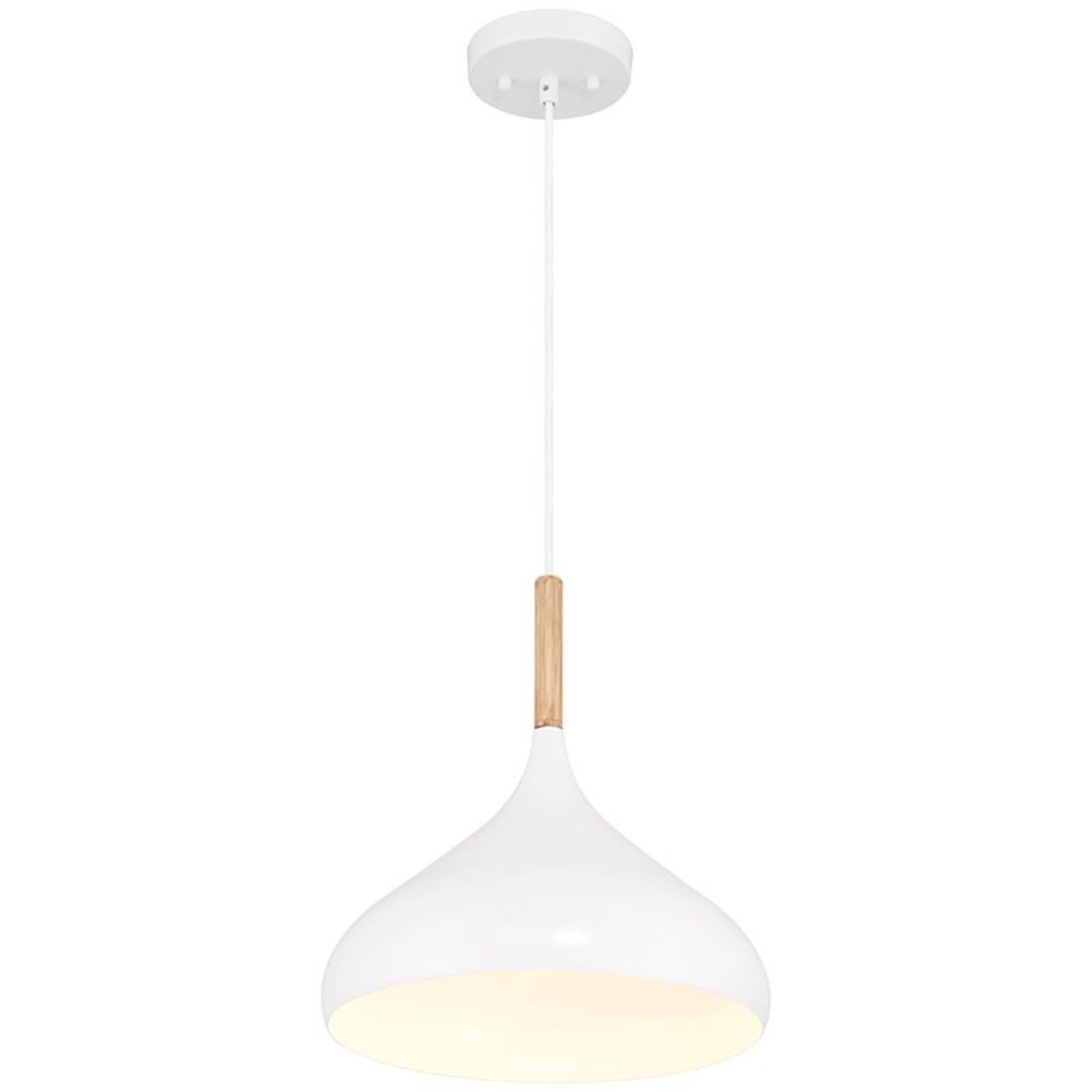 Olivia 14" Pendant, White Finish - Bees Lighting
