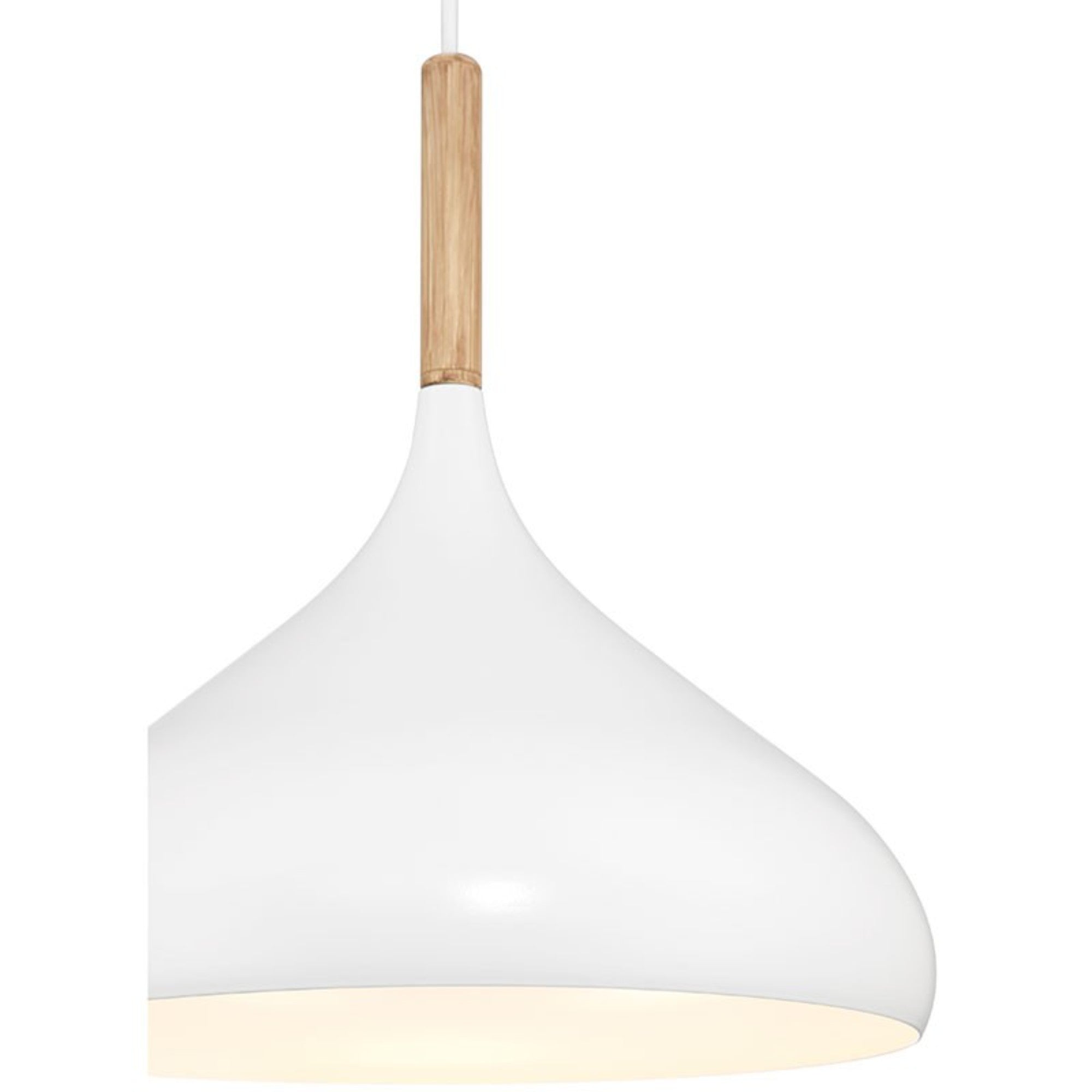 Olivia 14" Pendant, White Finish - Bees Lighting