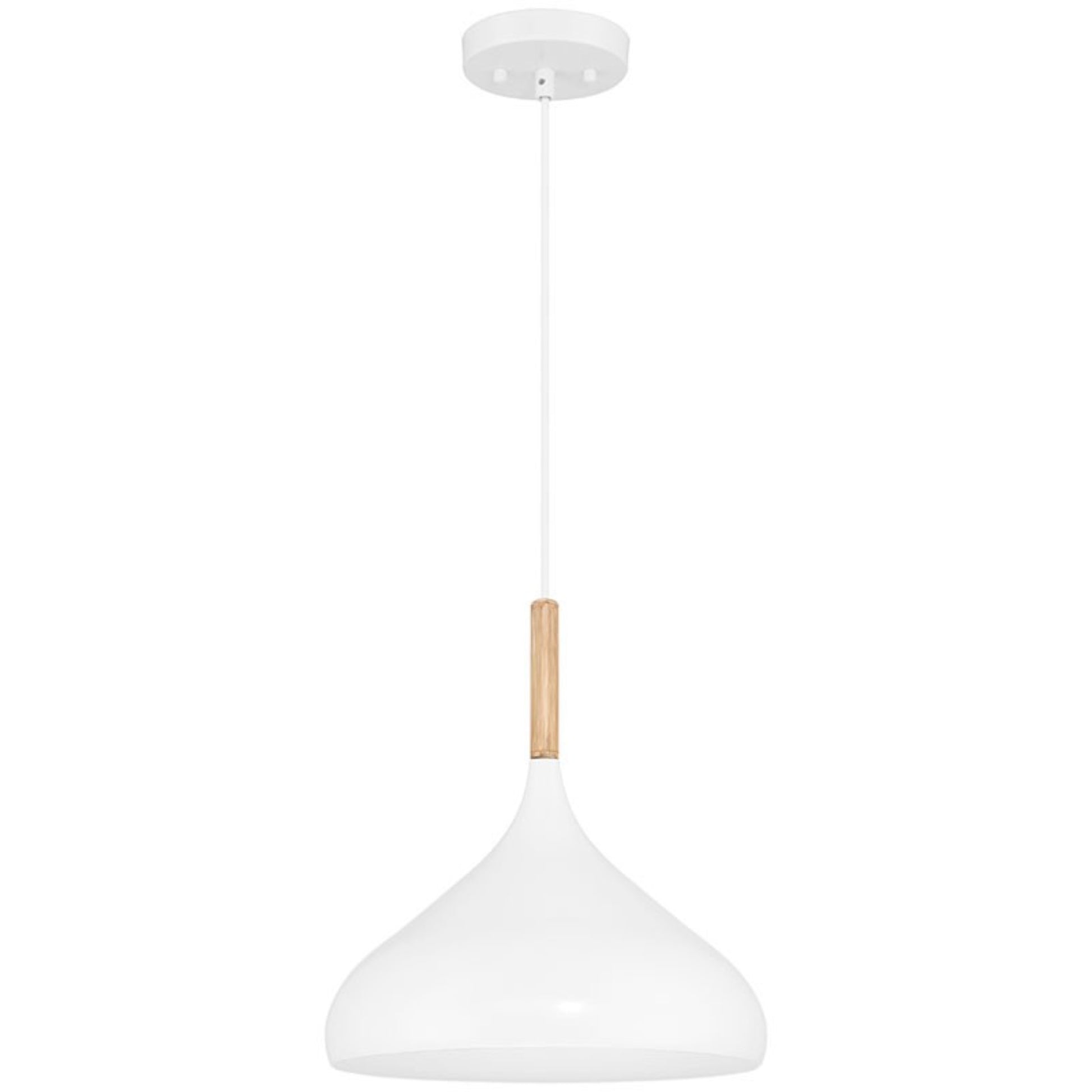 Olivia 14" Pendant, White Finish - Bees Lighting