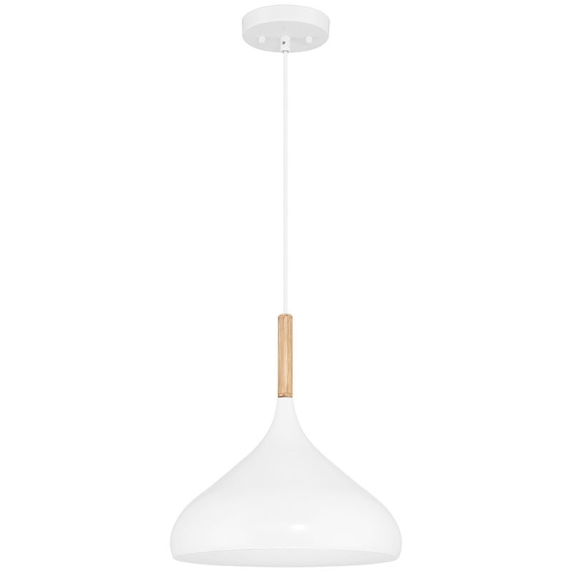 Olivia 14" Pendant, White Finish - Bees Lighting