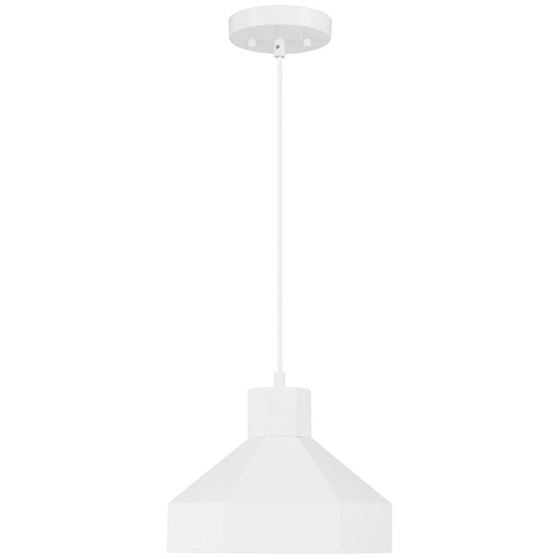 Poly 11" Pendant, Matte White Finish - Bees Lighting