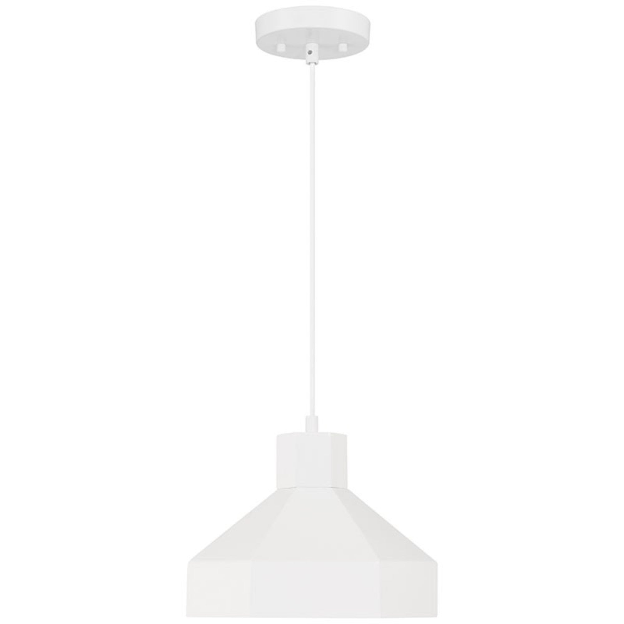 Poly 11" Pendant, Matte White Finish - Bees Lighting