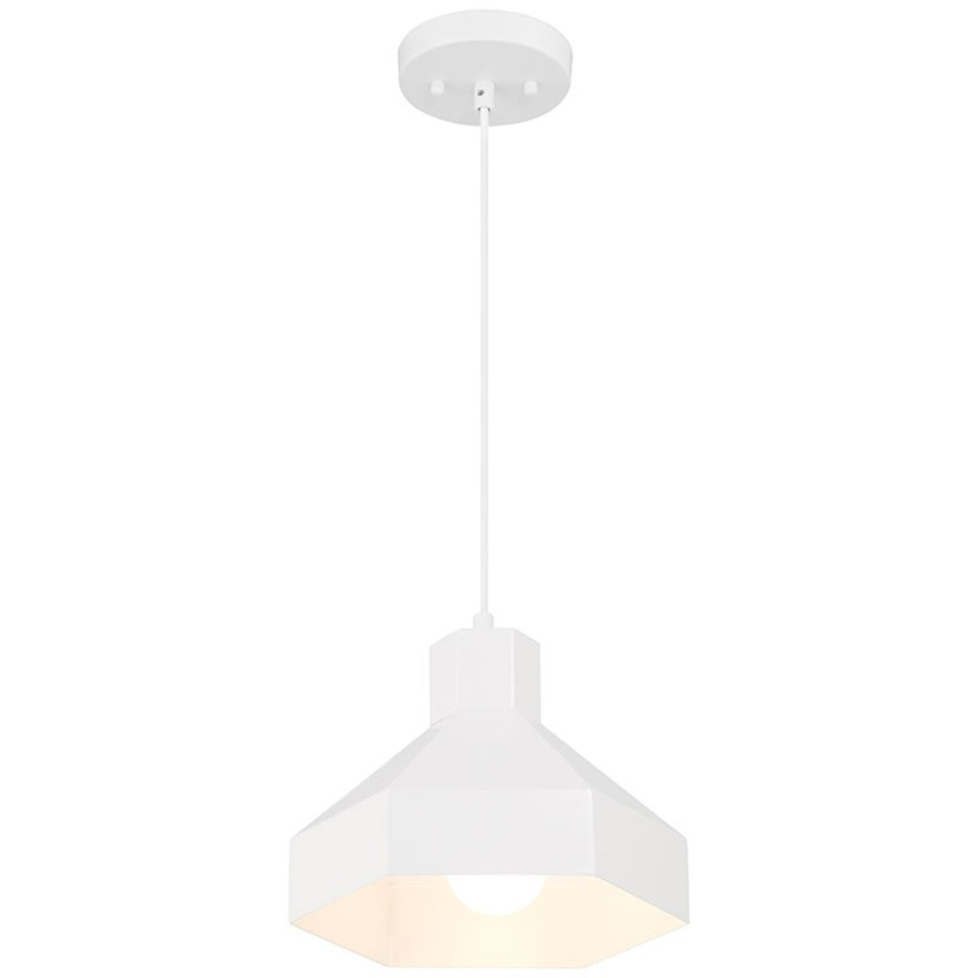 Poly 11" Pendant, Matte White Finish - Bees Lighting