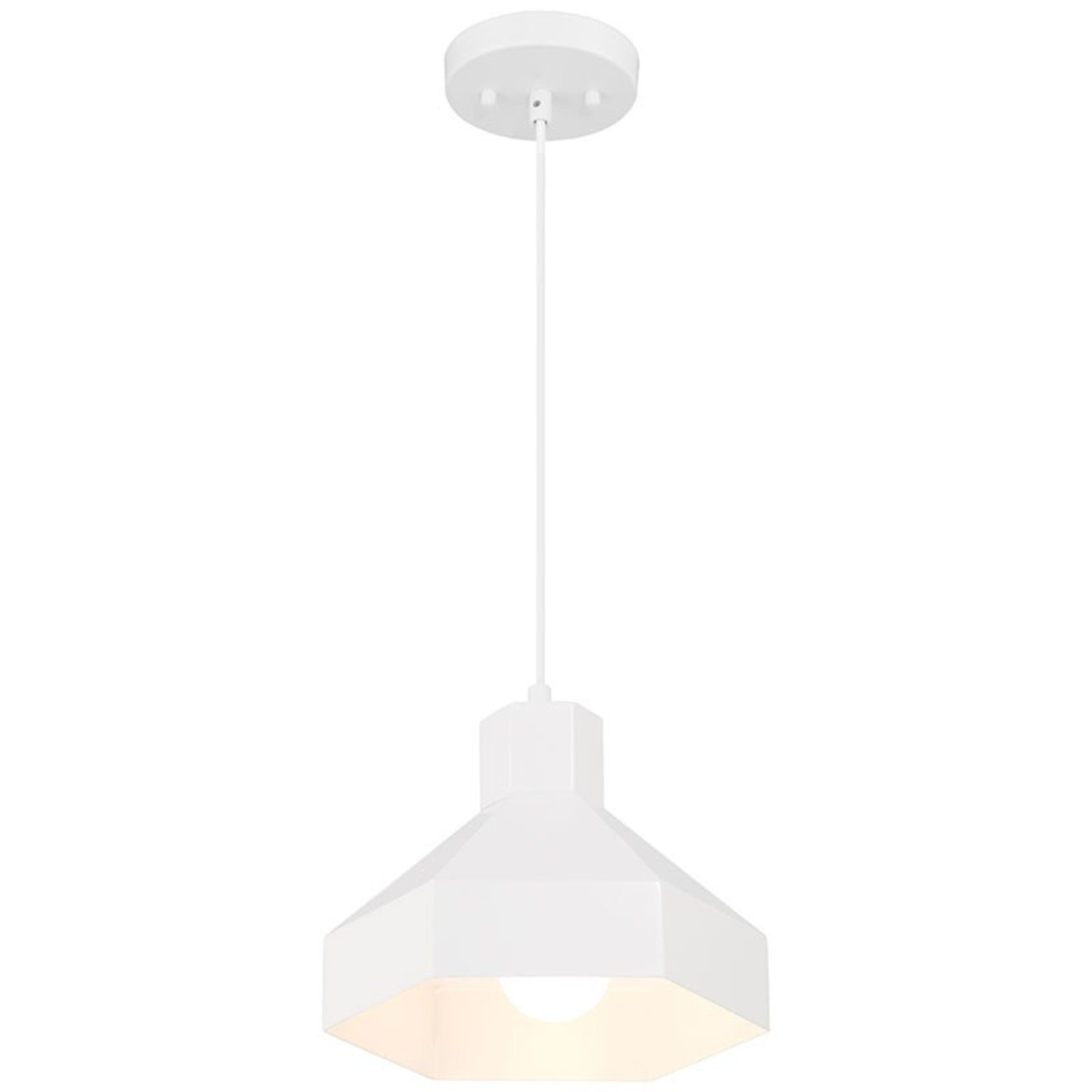 Poly 11" Pendant, Matte White Finish - Bees Lighting