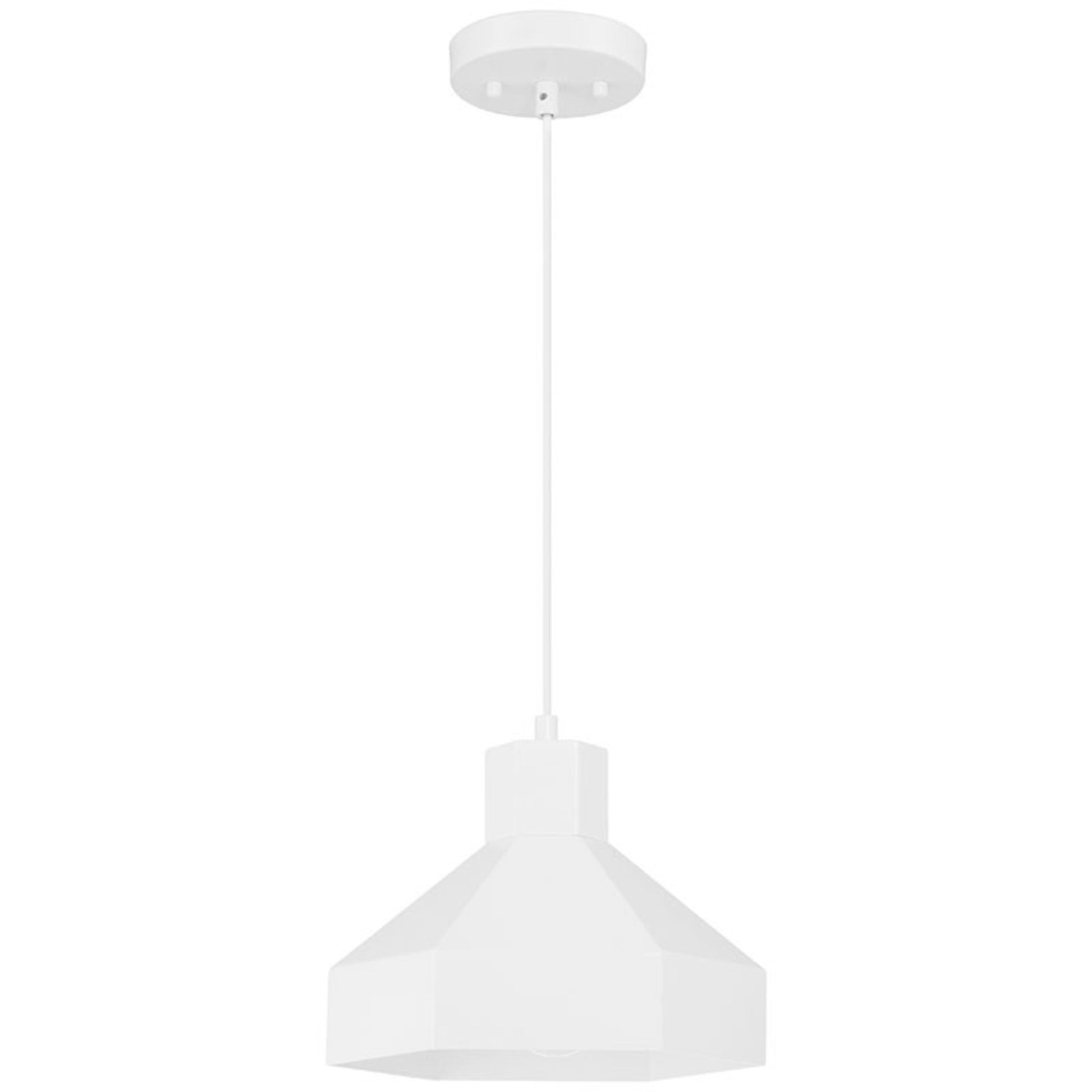Poly 11" Pendant, Matte White Finish - Bees Lighting