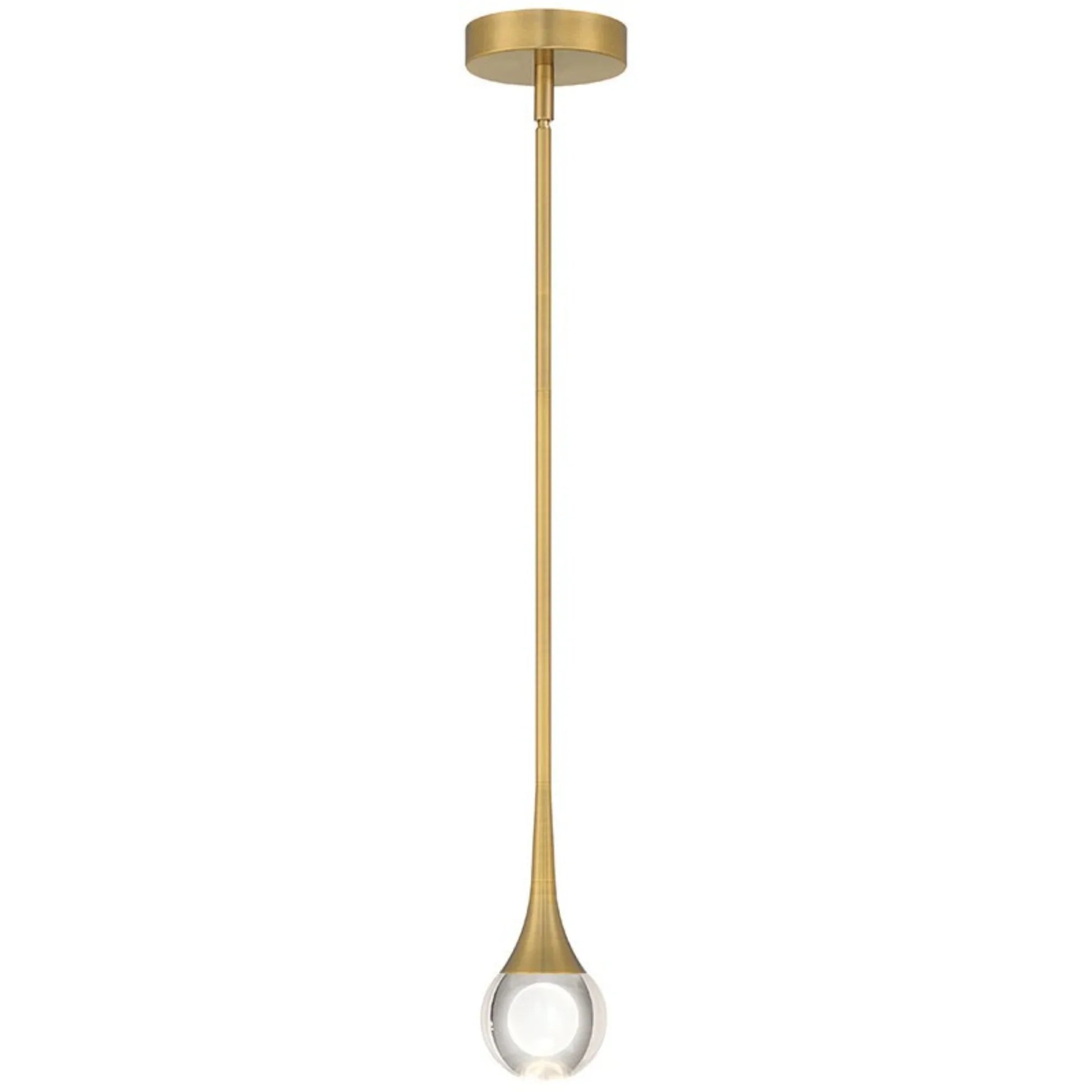 Georgia 9" LED Pendant, Antique Brushed Brass Finish - Bees Lighting