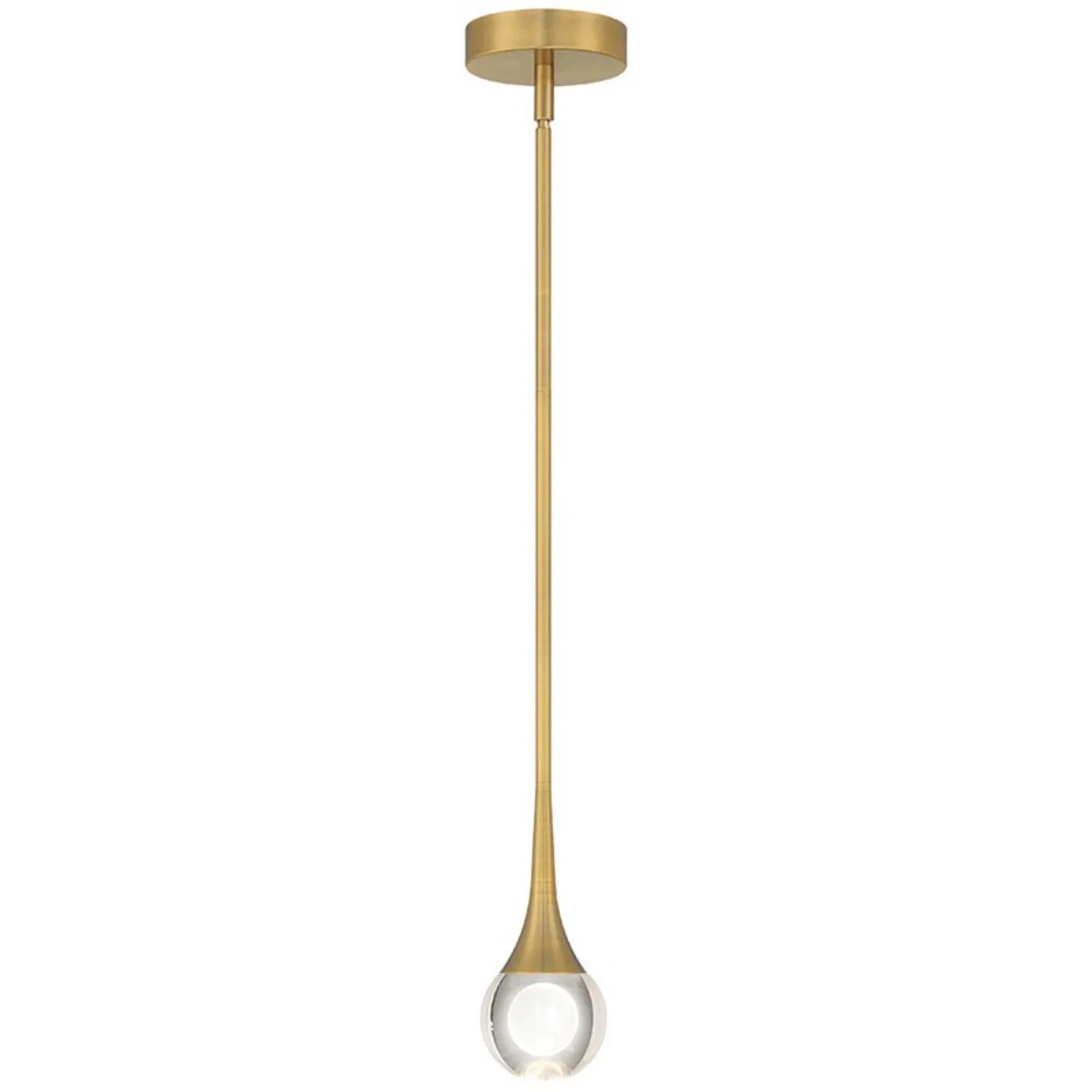 Georgia 9" LED Pendant, Antique Brushed Brass Finish - Bees Lighting