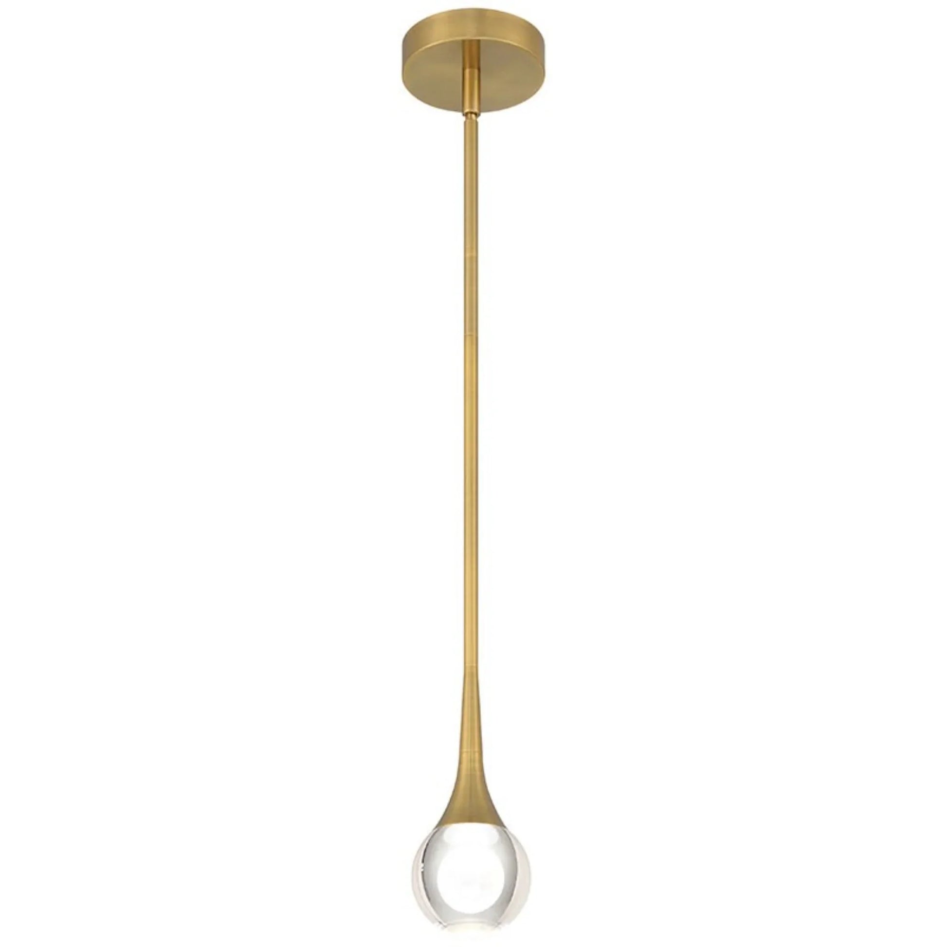Georgia 9" LED Pendant, Antique Brushed Brass Finish - Bees Lighting