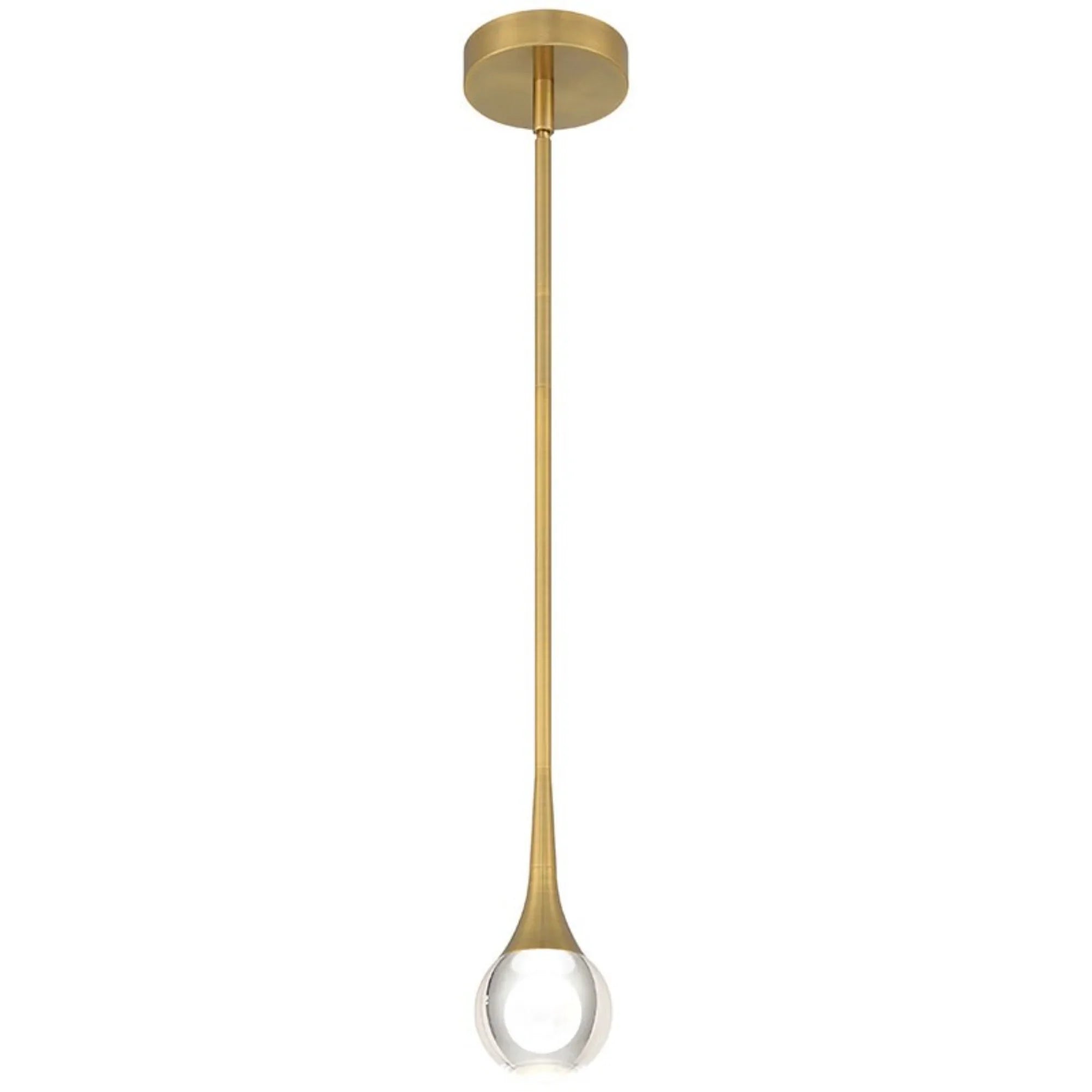 Georgia 9" LED Pendant, Antique Brushed Brass Finish - Bees Lighting