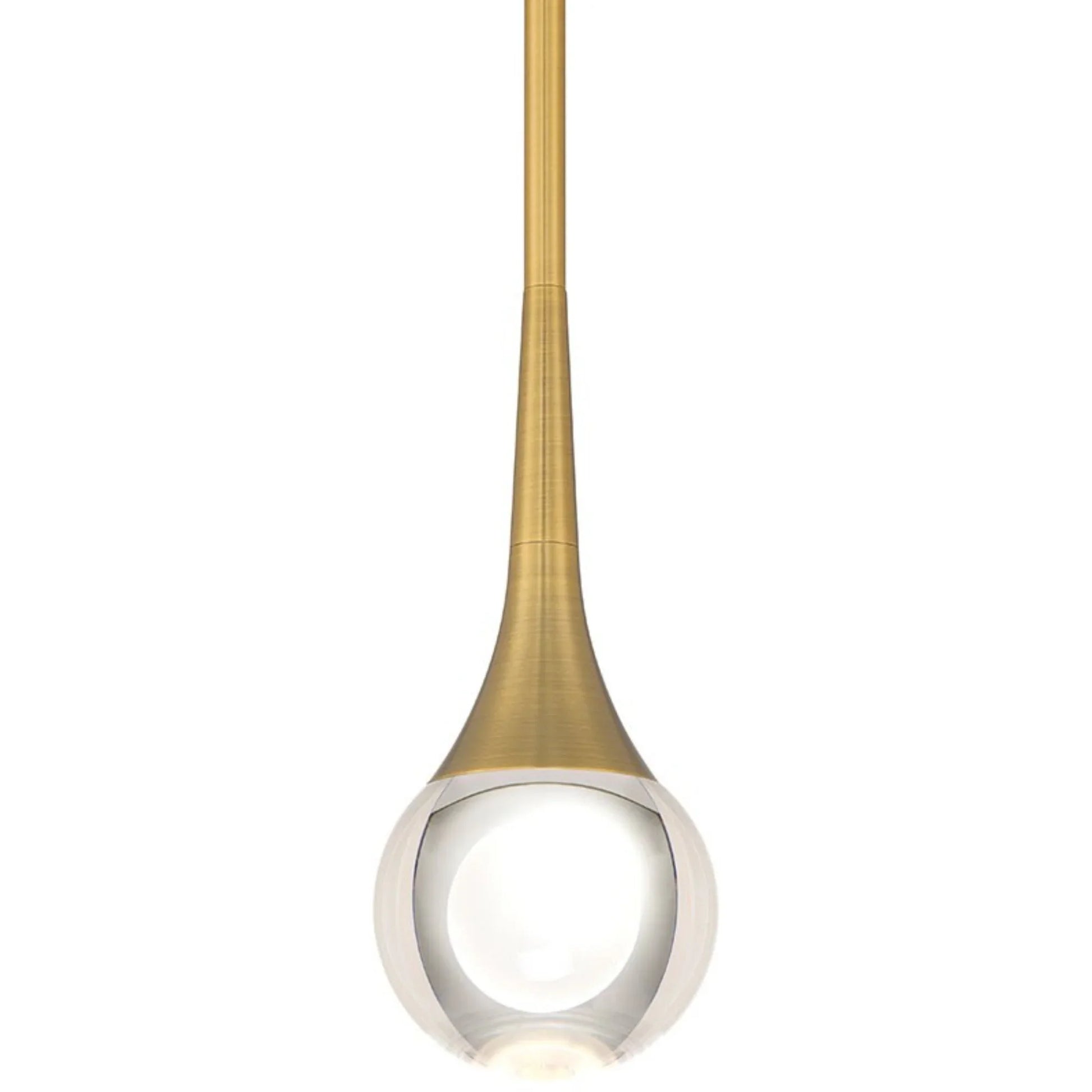 Georgia 9" LED Pendant, Antique Brushed Brass Finish - Bees Lighting