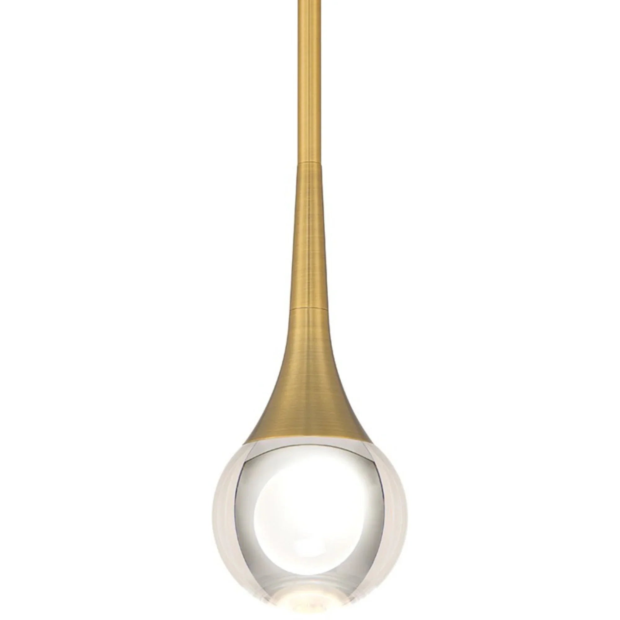 Georgia 9" LED Pendant, Antique Brushed Brass Finish - Bees Lighting