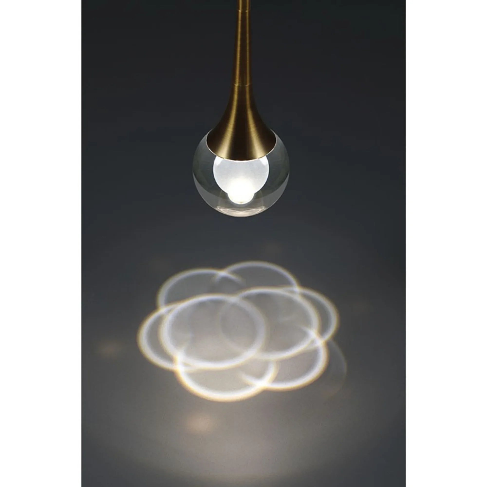 Georgia 9" LED Pendant, Antique Brushed Brass Finish - Bees Lighting