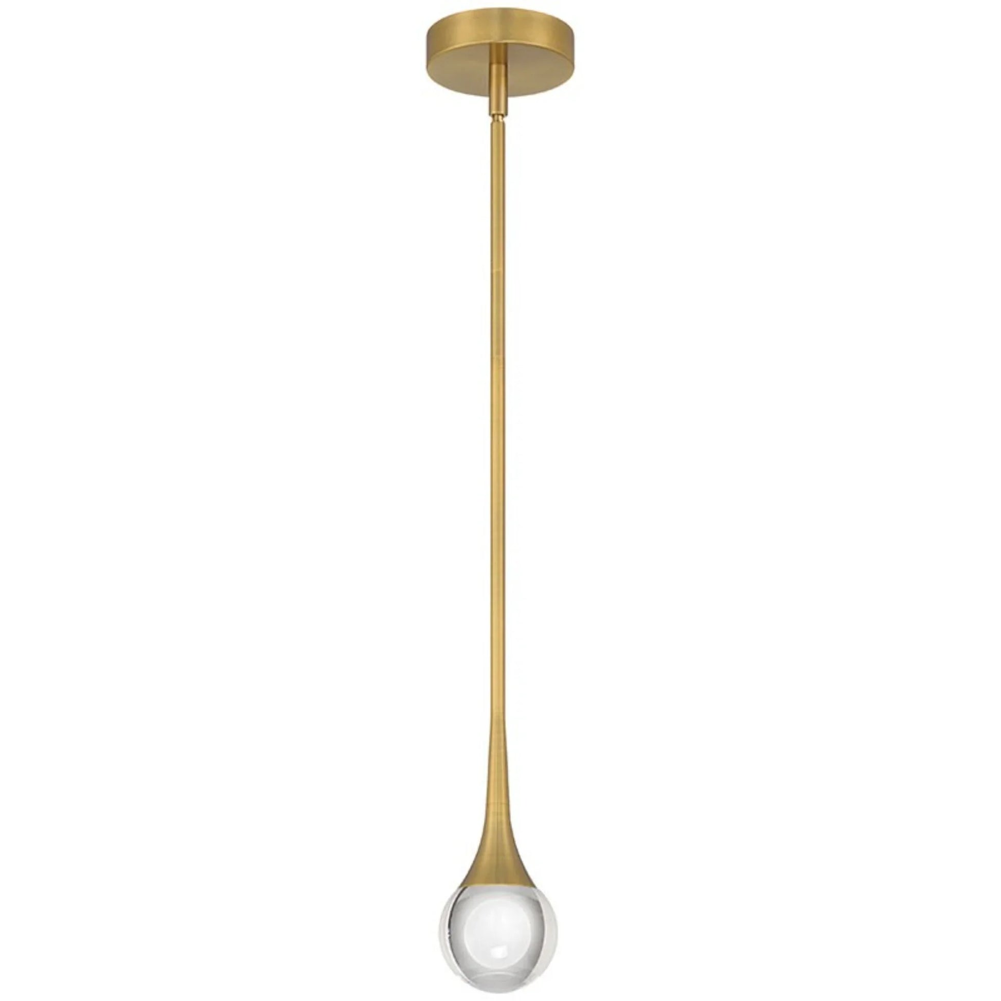 Georgia 9" LED Pendant, Antique Brushed Brass Finish - Bees Lighting