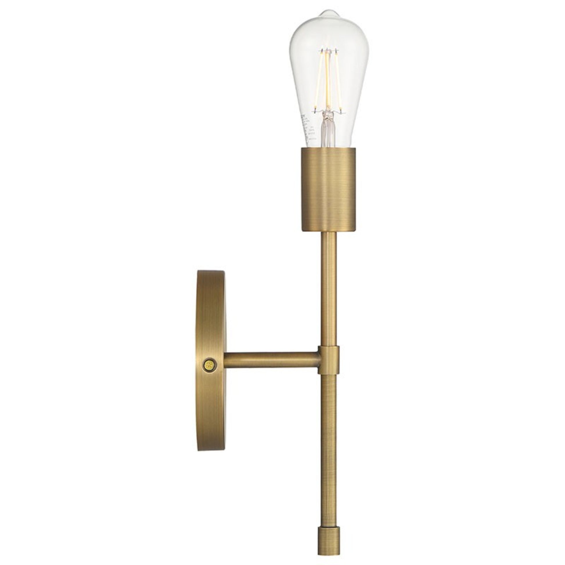 Iconic II 12" LED Wall Sconce, Antique Brushed Brass Finish - Bees Lighting