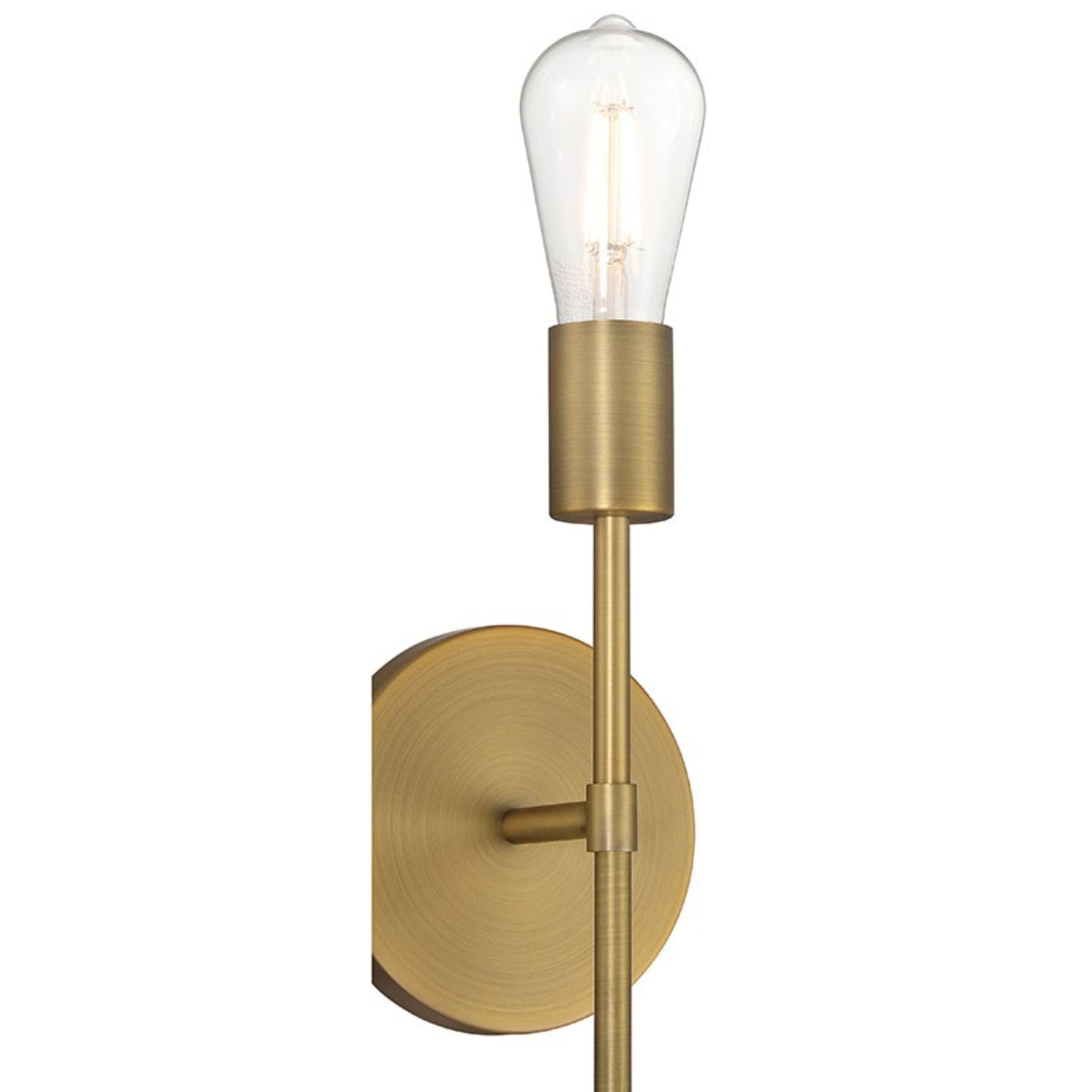 Iconic II 12" LED Wall Sconce, Antique Brushed Brass Finish - Bees Lighting
