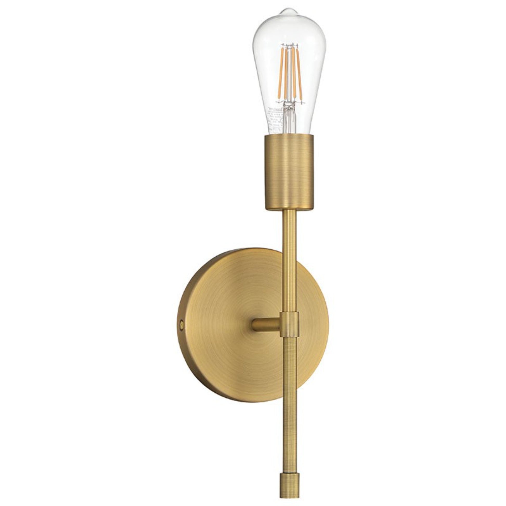 Iconic II 12" LED Wall Sconce, Antique Brushed Brass Finish - Bees Lighting