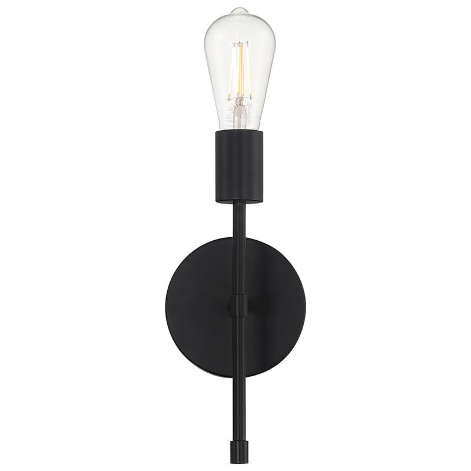 Iconic II 12" LED Wall Sconce, Matte Black Finish - Bees Lighting