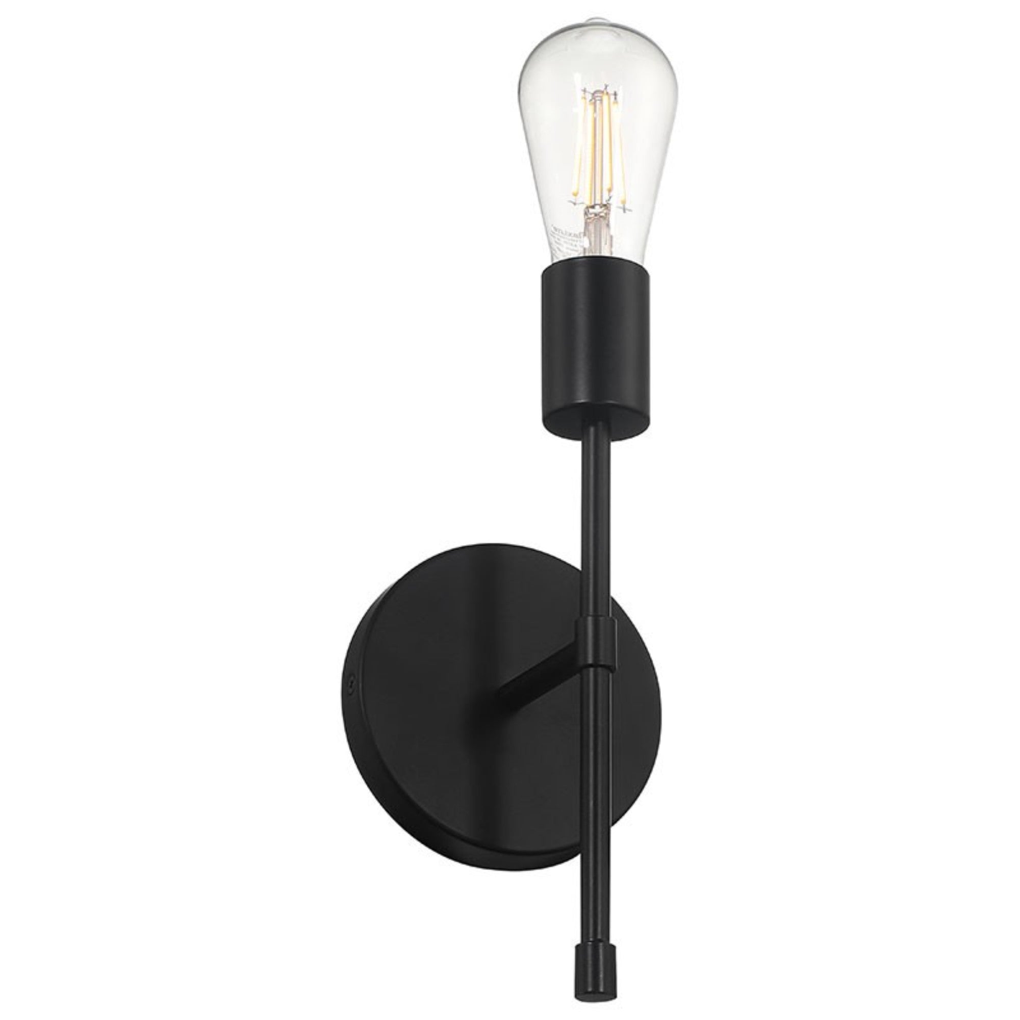 Iconic II 12" LED Wall Sconce, Matte Black Finish - Bees Lighting