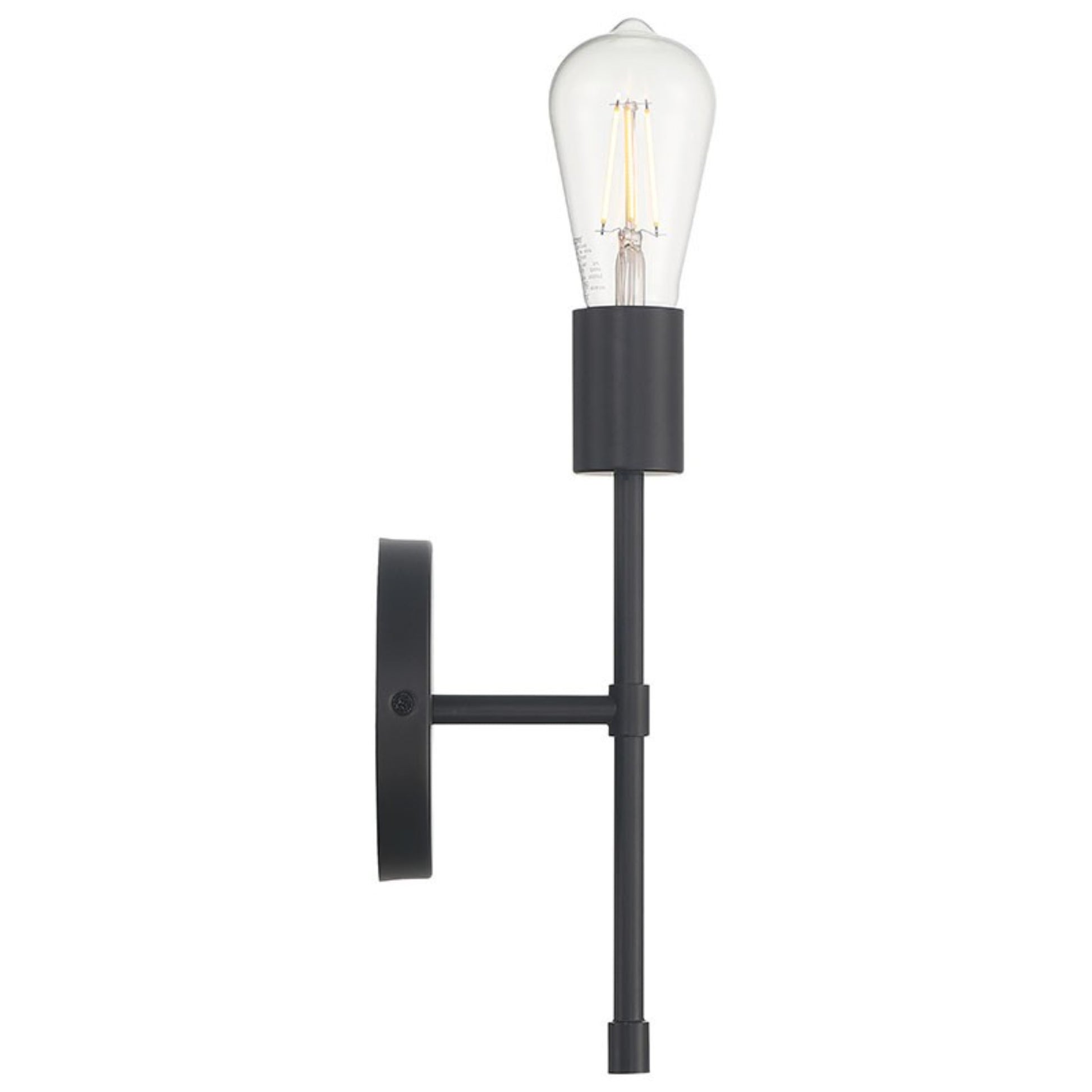 Iconic II 12" LED Wall Sconce, Matte Black Finish - Bees Lighting