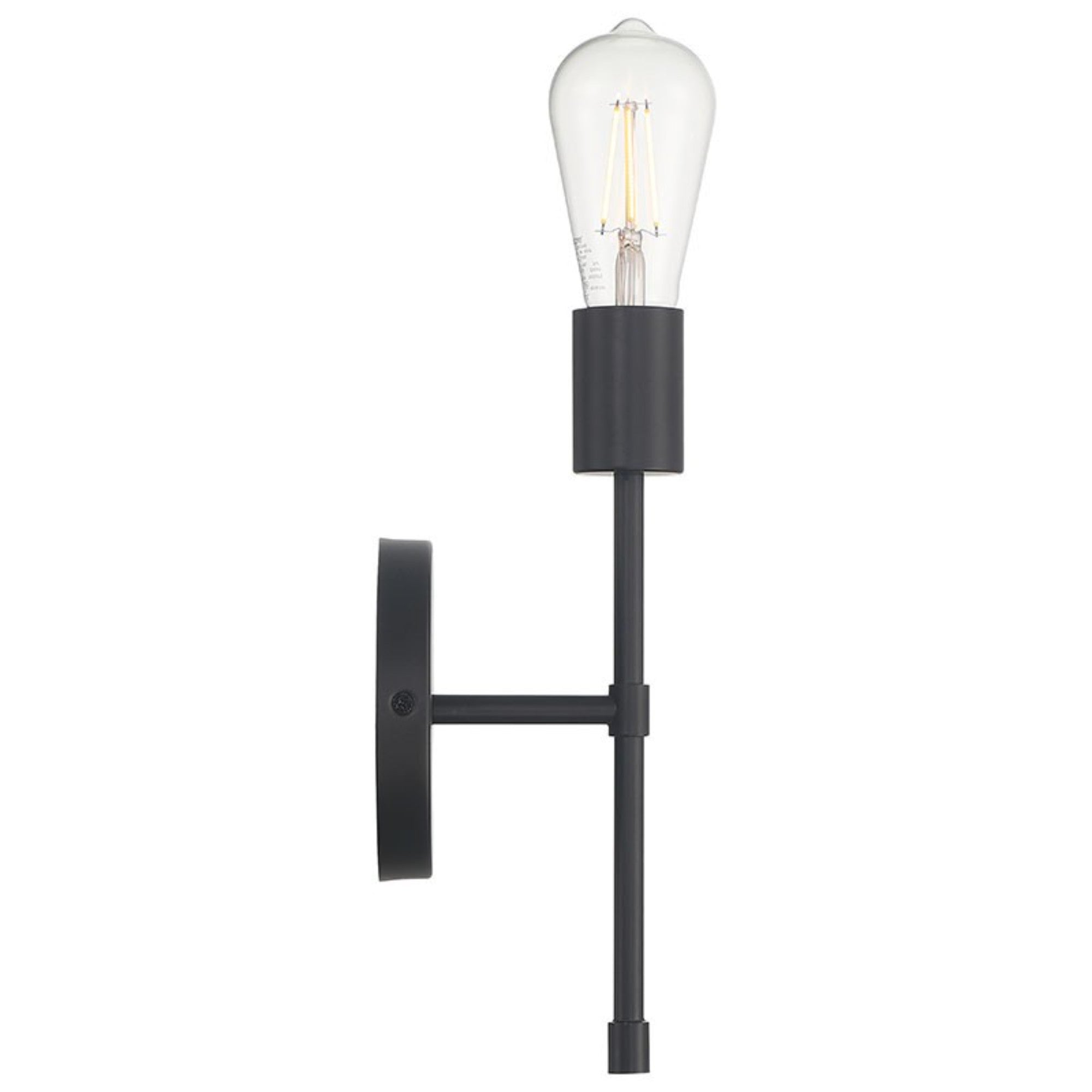 Iconic II 12" LED Wall Sconce, Matte Black Finish - Bees Lighting