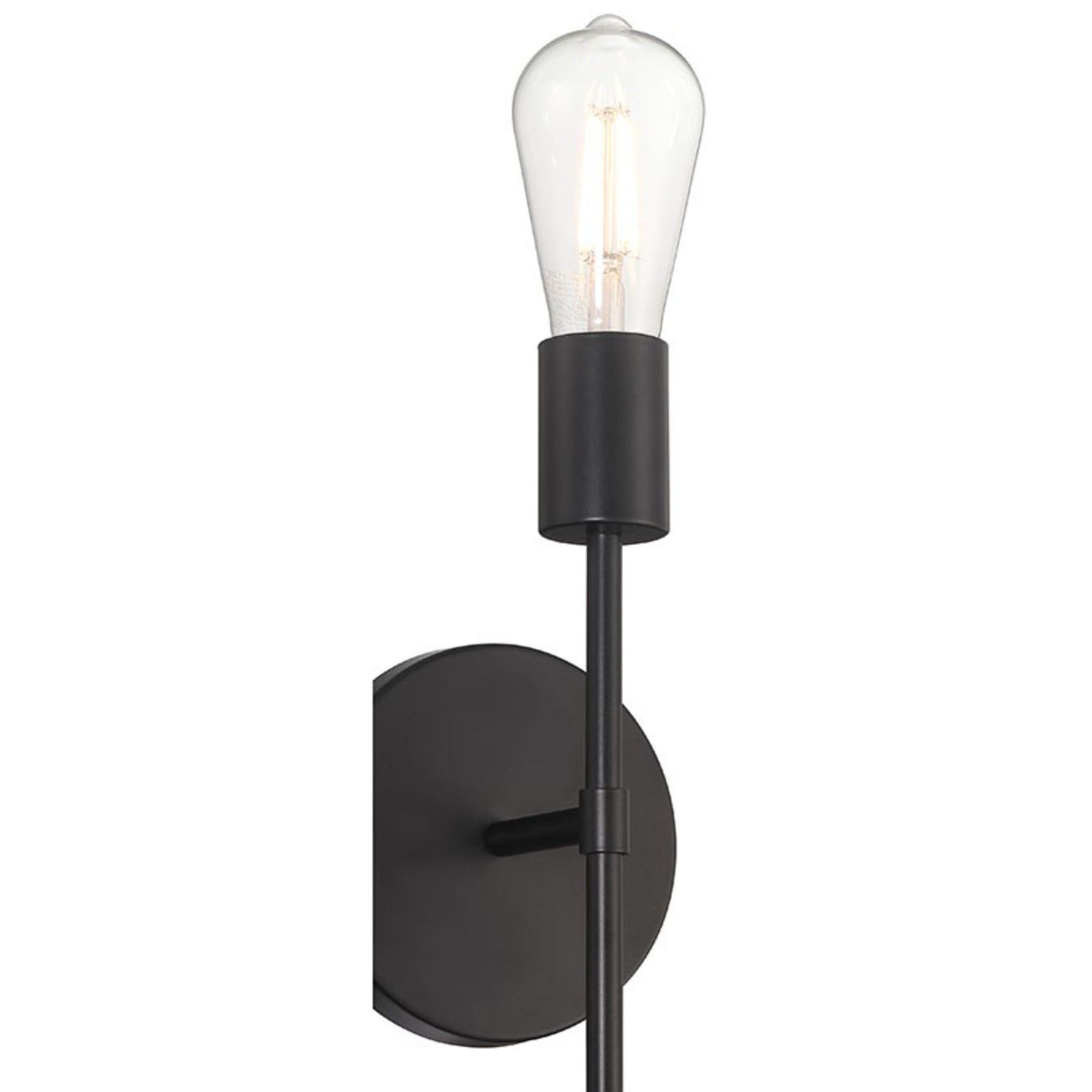 Iconic II 12" LED Wall Sconce, Matte Black Finish - Bees Lighting