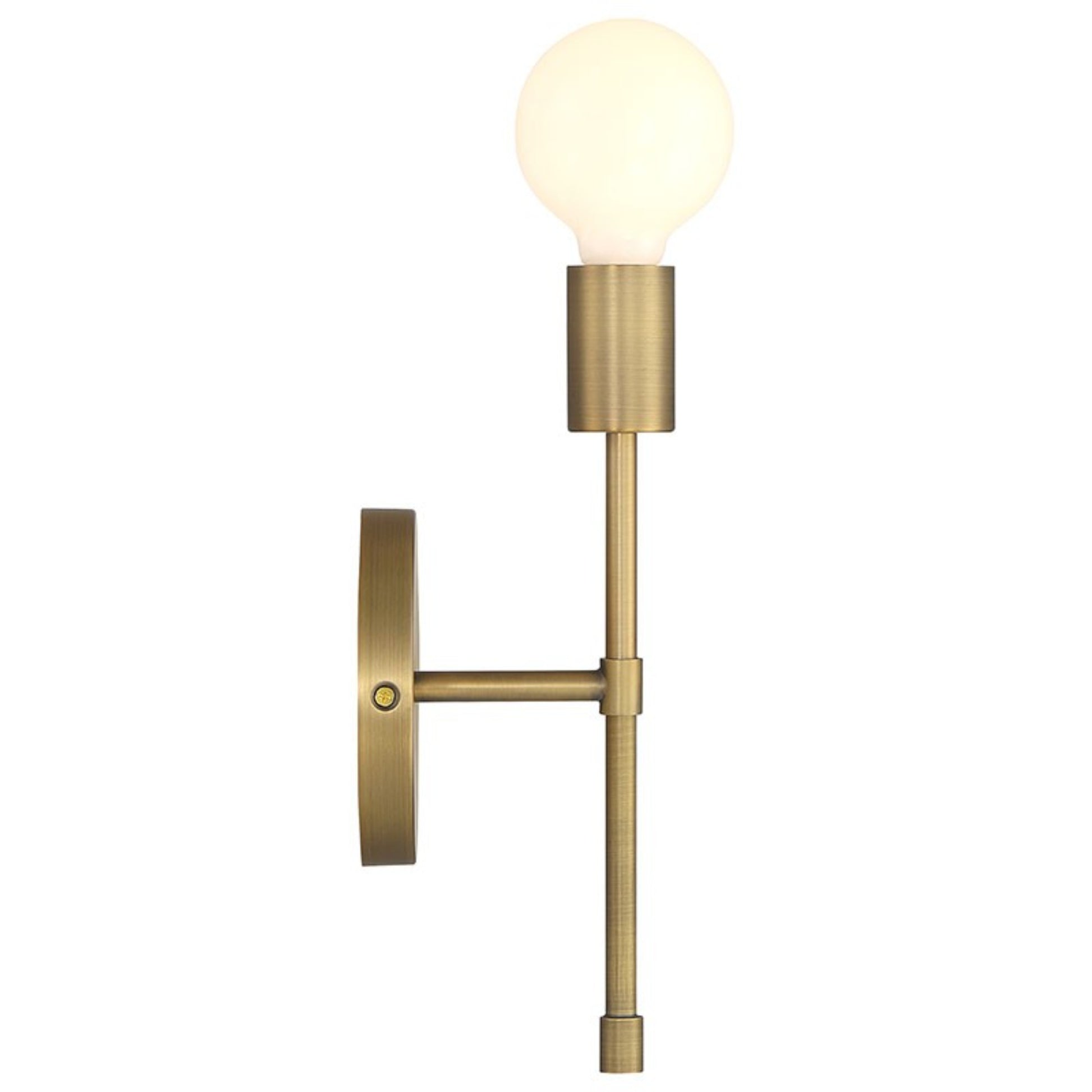 Iconic II G 12" LED Wall Sconce, Antique Brushed Brass Finish - Bees Lighting