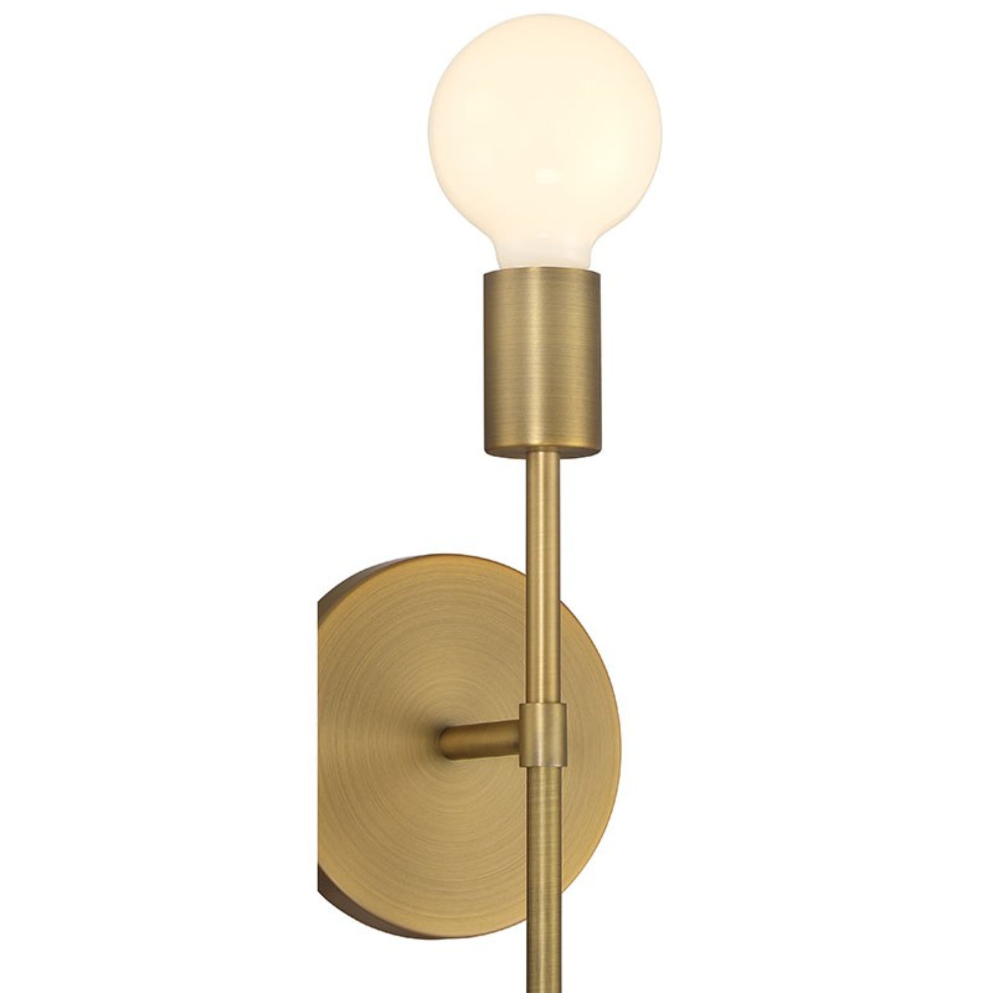 Iconic II G 12" LED Wall Sconce, Antique Brushed Brass Finish - Bees Lighting