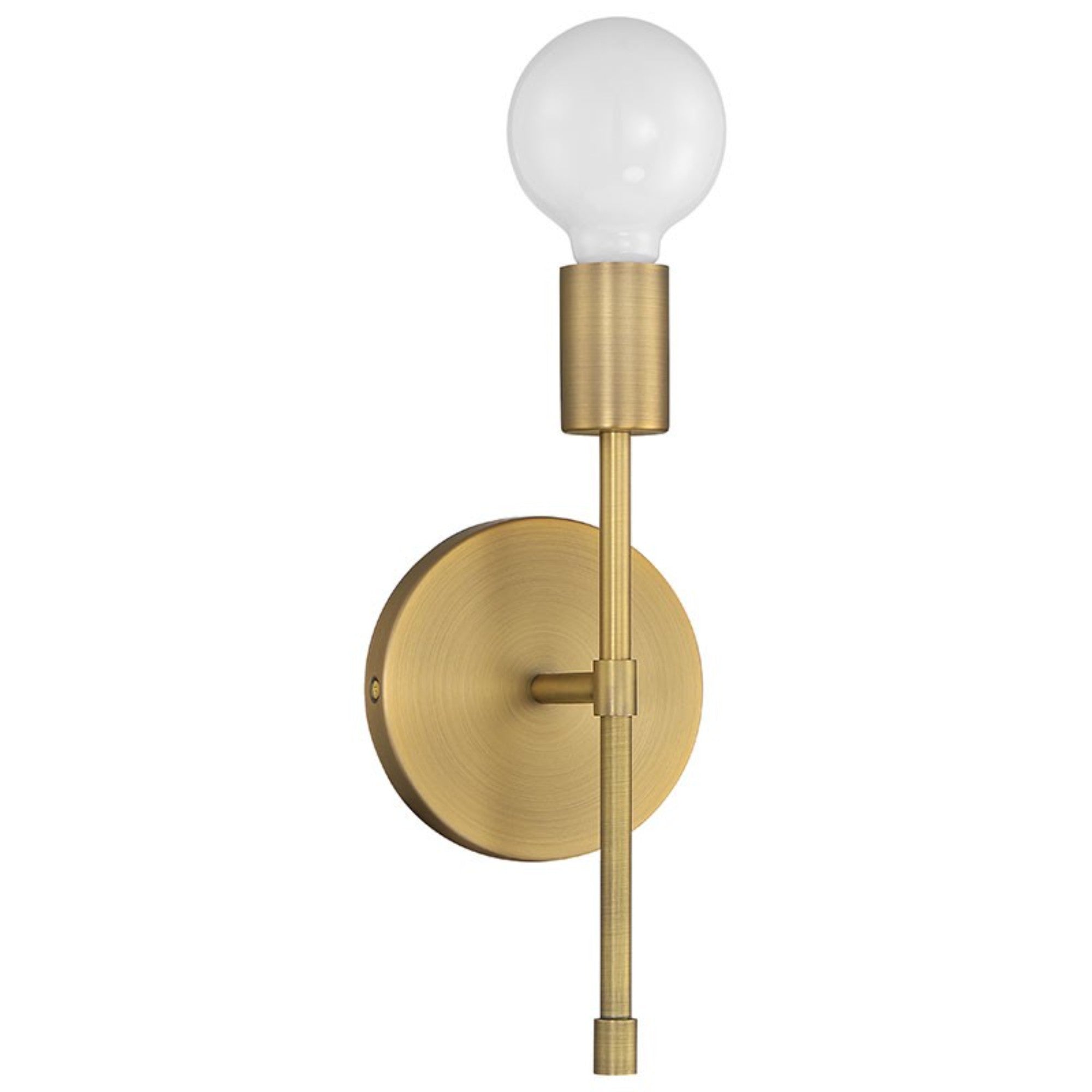 Iconic II G 12" LED Wall Sconce, Antique Brushed Brass Finish - Bees Lighting