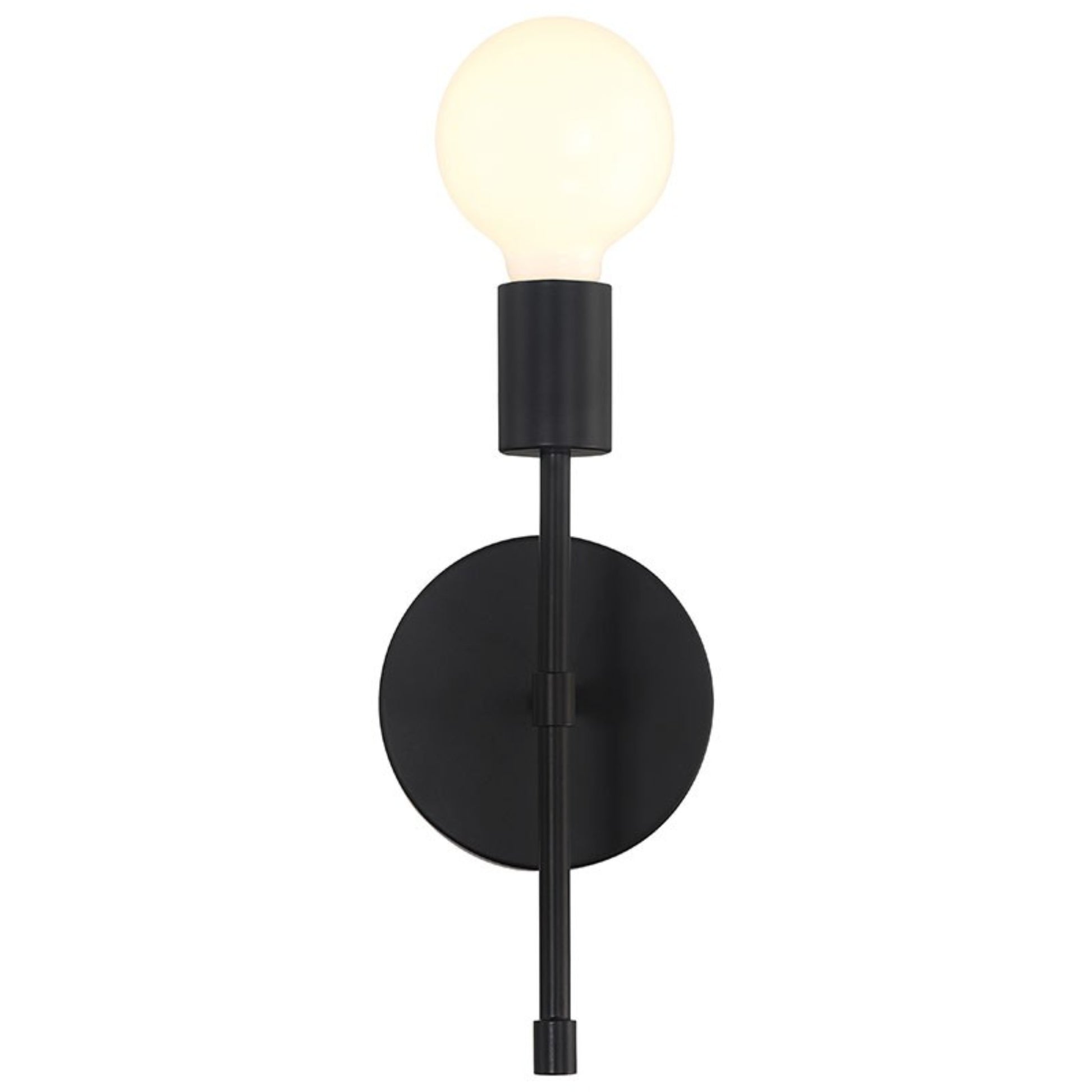 Iconic II G 12" LED Wall Sconce, Matte Black Finish - Bees Lighting
