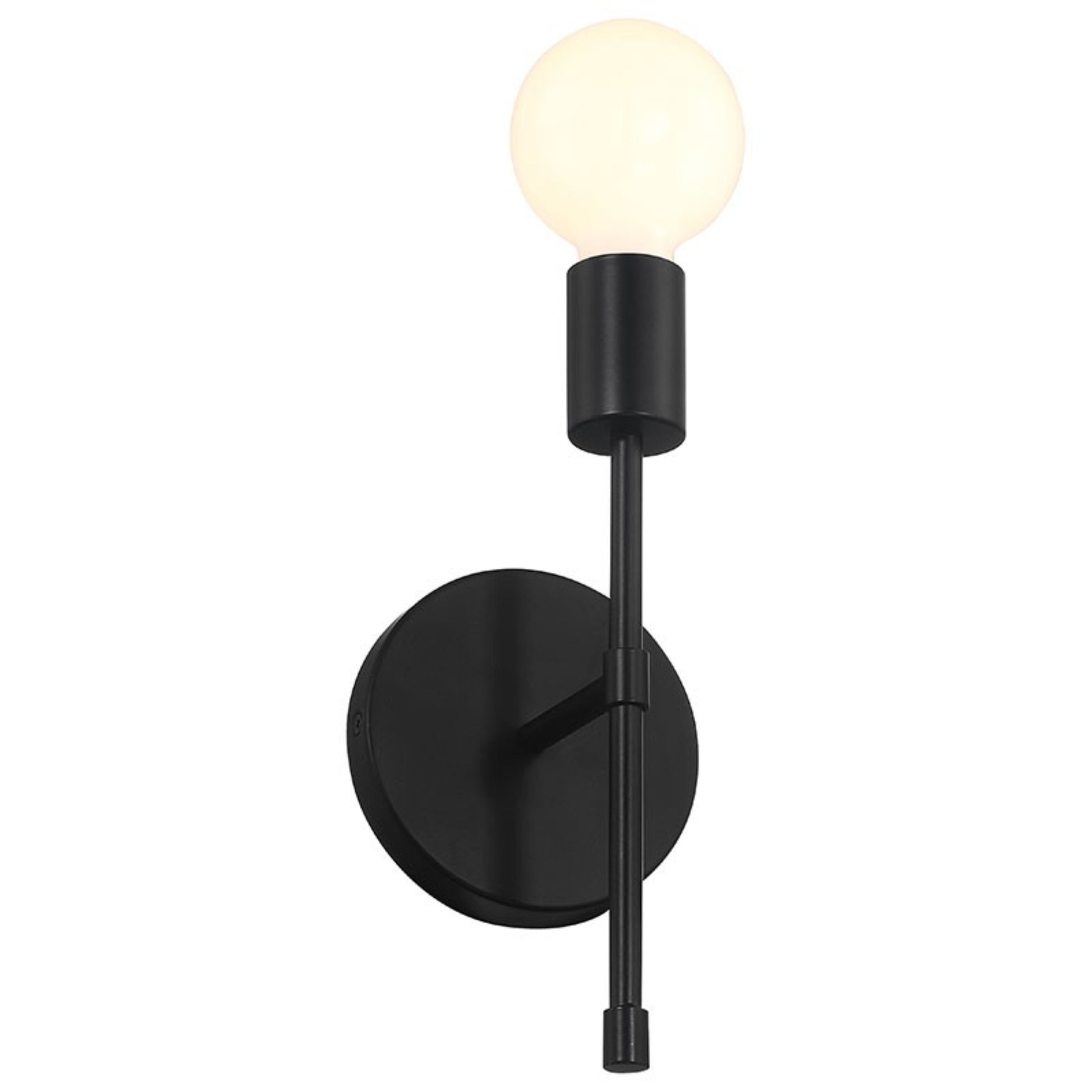 Iconic II G 12" LED Wall Sconce, Matte Black Finish - Bees Lighting