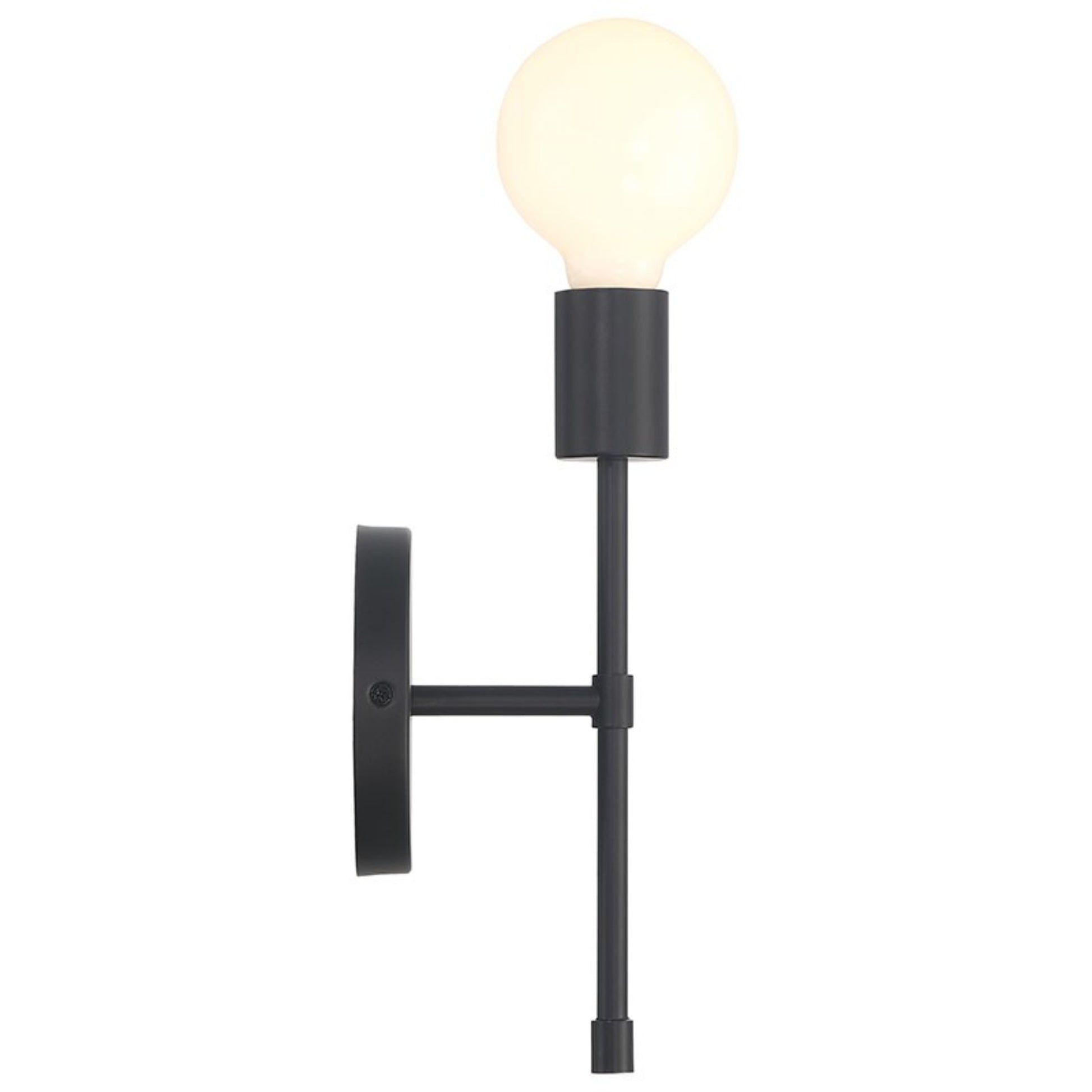 Iconic II G 12" LED Wall Sconce, Matte Black Finish - Bees Lighting